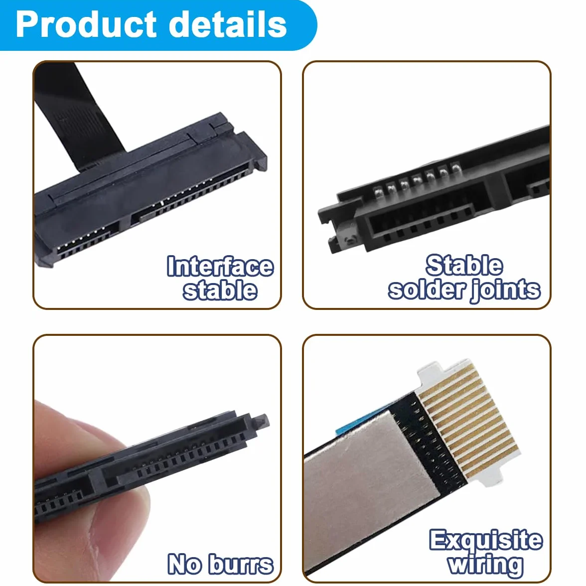 14 szt. Zamiennik kabla złącza dysku twardego SATA do Acer Nitro 5 AN517-51 AN517-51-56YW 50.Q5EN2.004 NBX0002EK00 NBX0002HO00 (czarny) wraz z zestawem narzędzi do usuwania