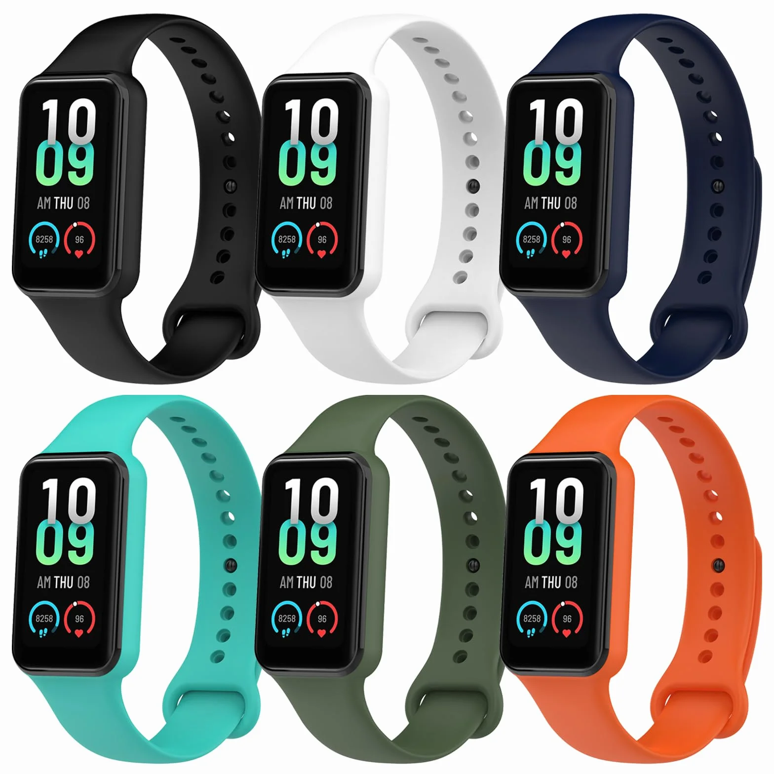 BDIG Silikonowa bransoletka sportowa, kompatybilna z Amazfit Band 7, dla kobiet i mężczyzn, bransoletka zastępcza, kompatybilna z Amazfit Band 7
