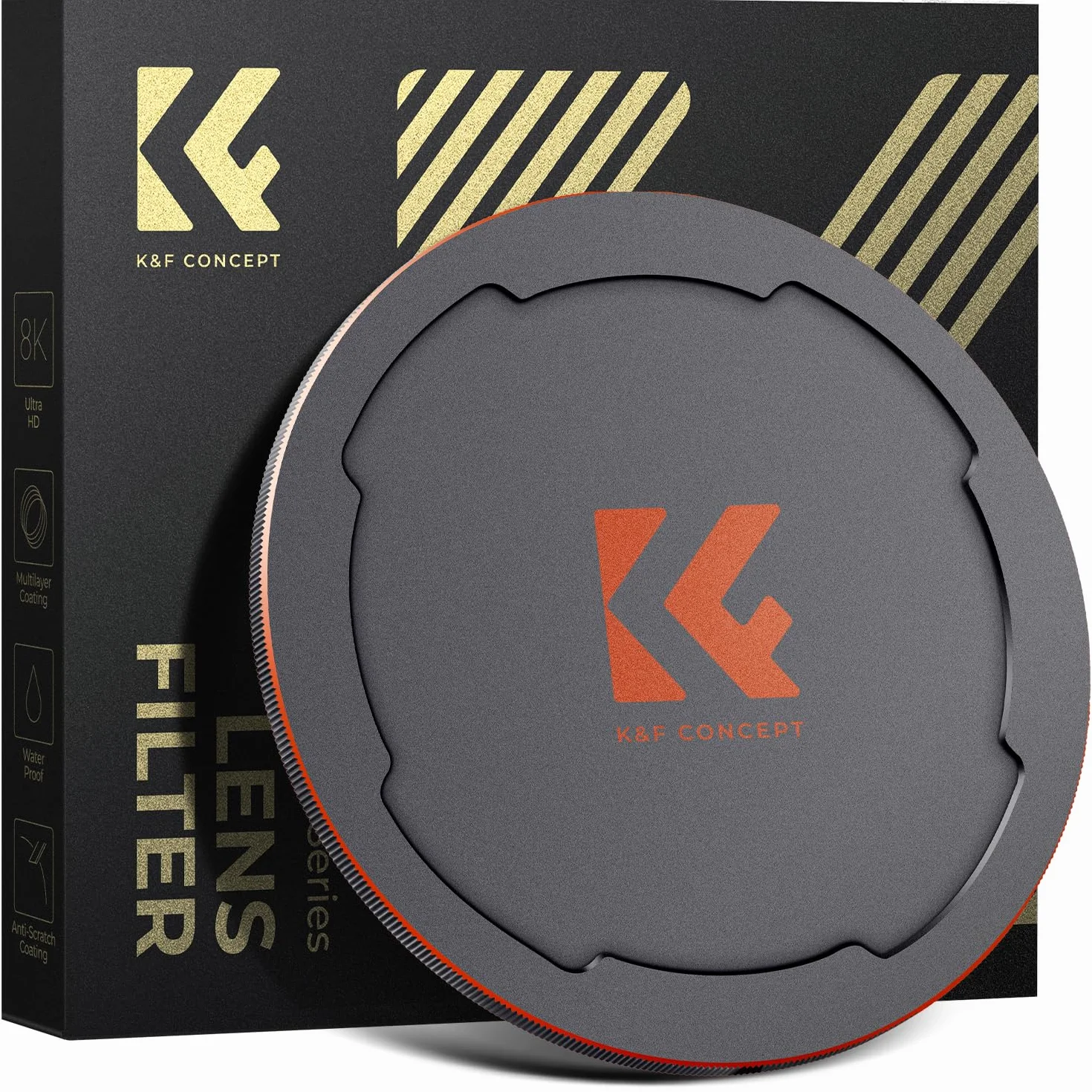 K&F Concept Magnetyczna metalowa osłona obiektywu 2 w 1 z gwintem 86 mm, kompatybilna z obiektywami i filtrami magnetycznymi K&F Concept
