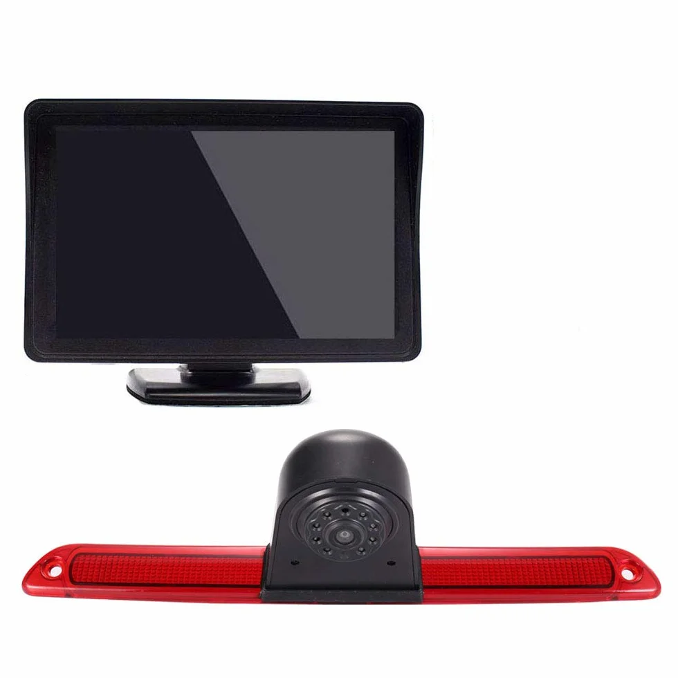 Zestaw świateł hamowania HD, kamera cofania z wyświetlaczem LCD 4,3 cala, wodoszczelna, widoczność w nocy, osłona samochodu, kamera cofania zamiennik do Mercedes Sprinter W906 W907 W910 316 CDI/VW