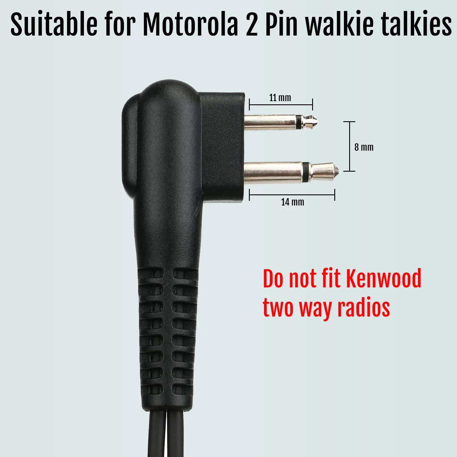Retevis R111 Słuchawki Walkie Talkie, 2-pinowy zestaw typu G, regulowana głośność, kompatybilna z Motorola, dwukierunkowa słuchawka radiowa