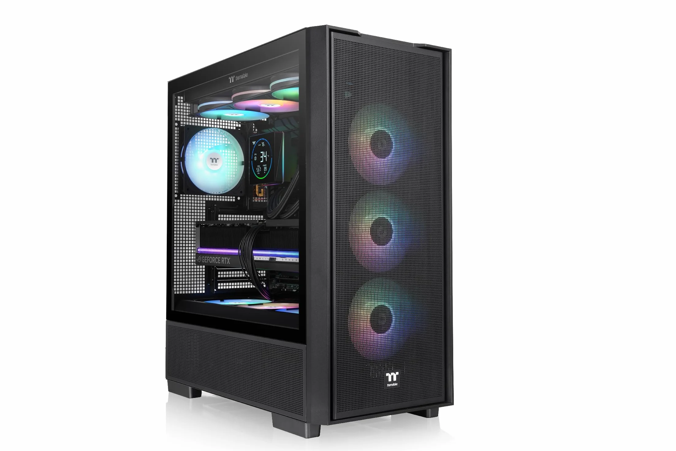 Thermaltake S380 TG ARGB | Mid Tower Chassis | kompatybilny z Hidden Connector | panel ze szkła hartowanego | 360 mm Single Frame ARGB system wentylatora i 1 fabrycznie zainstalowany wentylator ARGB