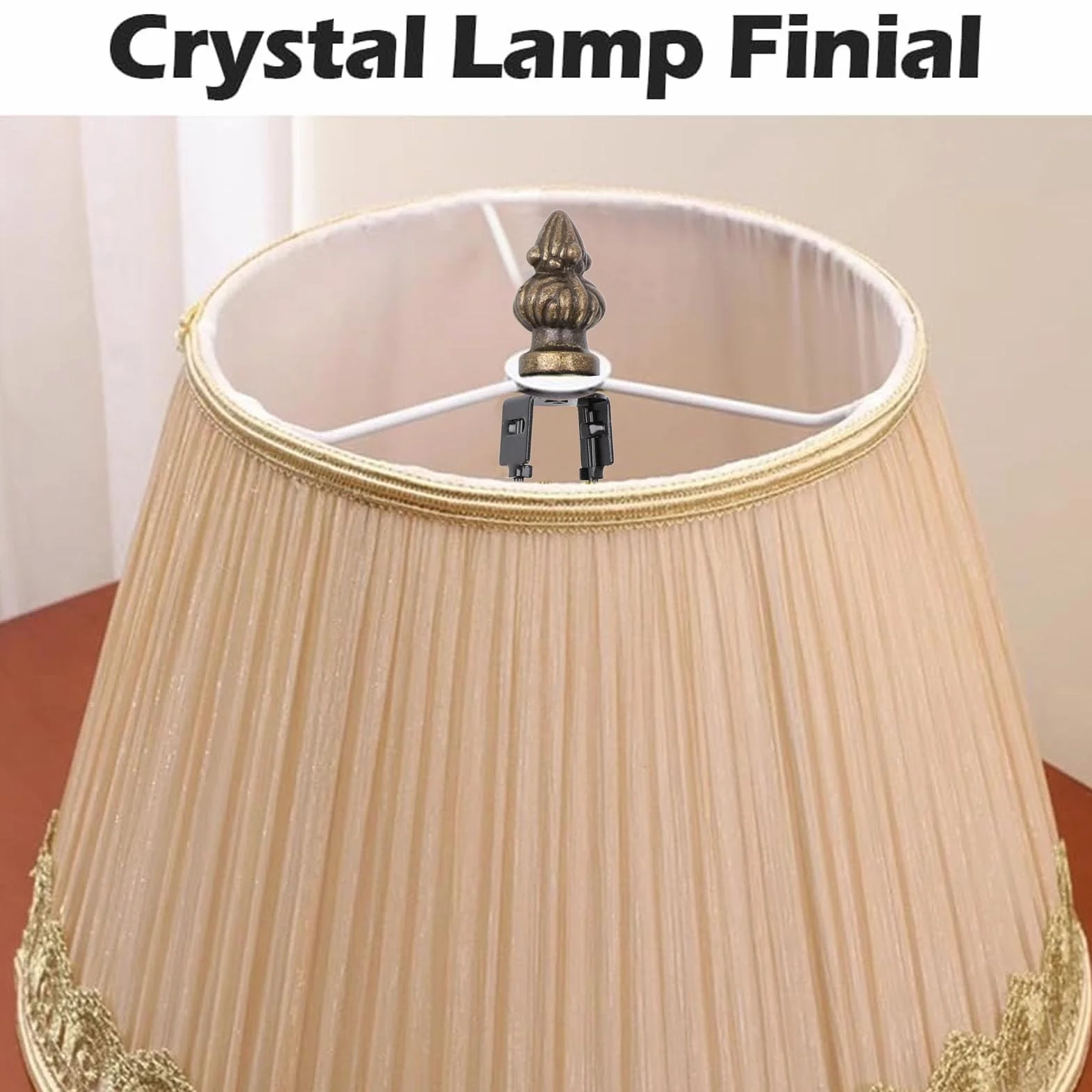 Adapter do Abażuru, Uchwyt na Abażur Nowoczesny Stylowy Metal 2 szt. Adapter do żarówki Lampy Klips na Abażurze do Lampy Podłogowej, Lampy Stojącej, żyrandola