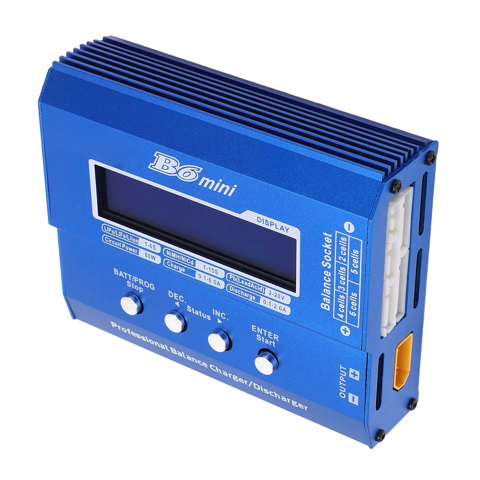 Inteligentna ładowarka i rozładowarka do akumulatorów z wyświetlaczem LCD i wieloma trybami pracy - 80 W 6 A DC 11-18 V - Kompatybilna z akumulatorami LiPo Li-ion LiFe NiCd i