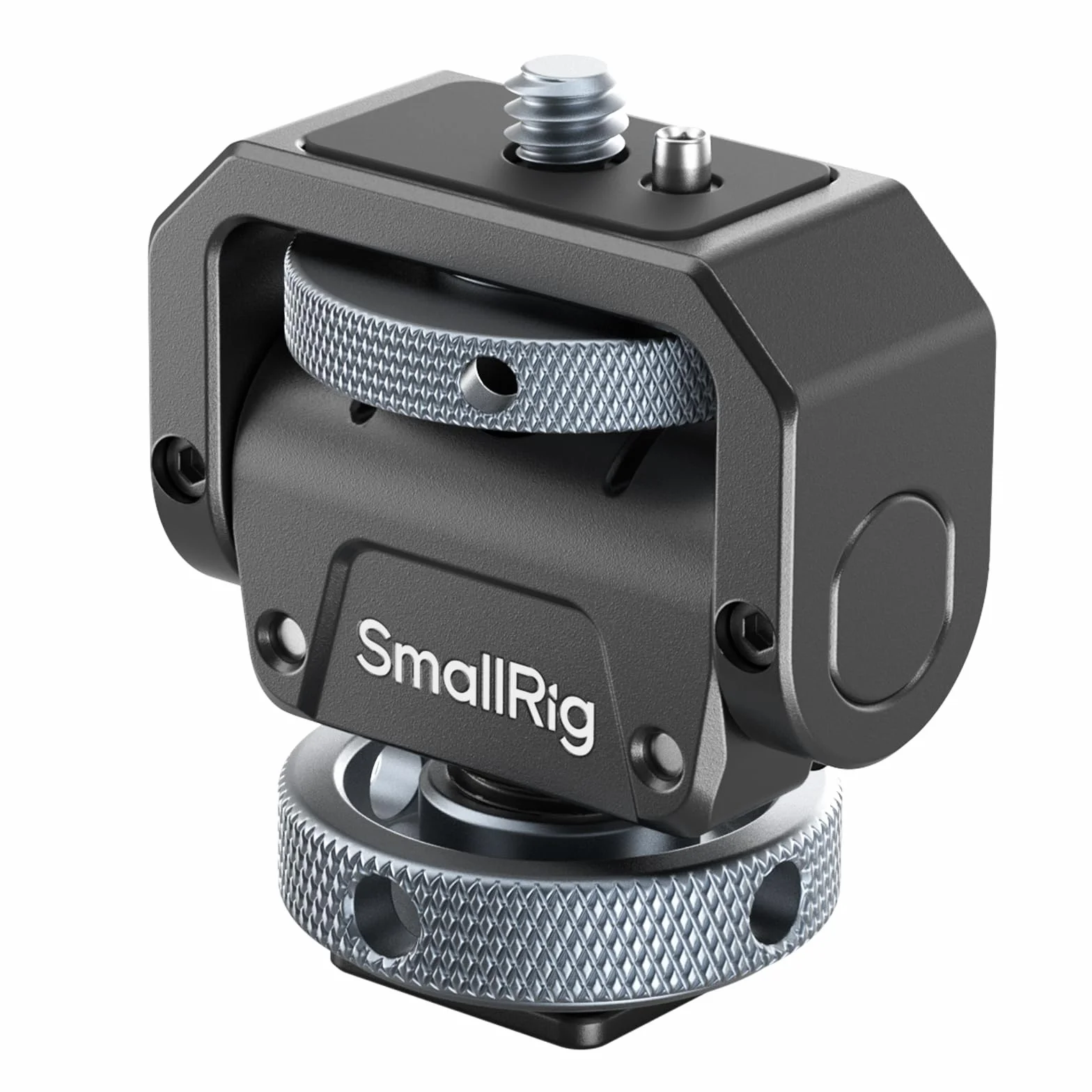 SMALLRIG Camera Monitor Mount Lite z zimną stopką, obracanie 360 ° i pochylenie 180 ° do monitora polowego, LED, lampa błyskowa, maksymalna nośność 90 ° pochylenie 3,2 kg - 3809