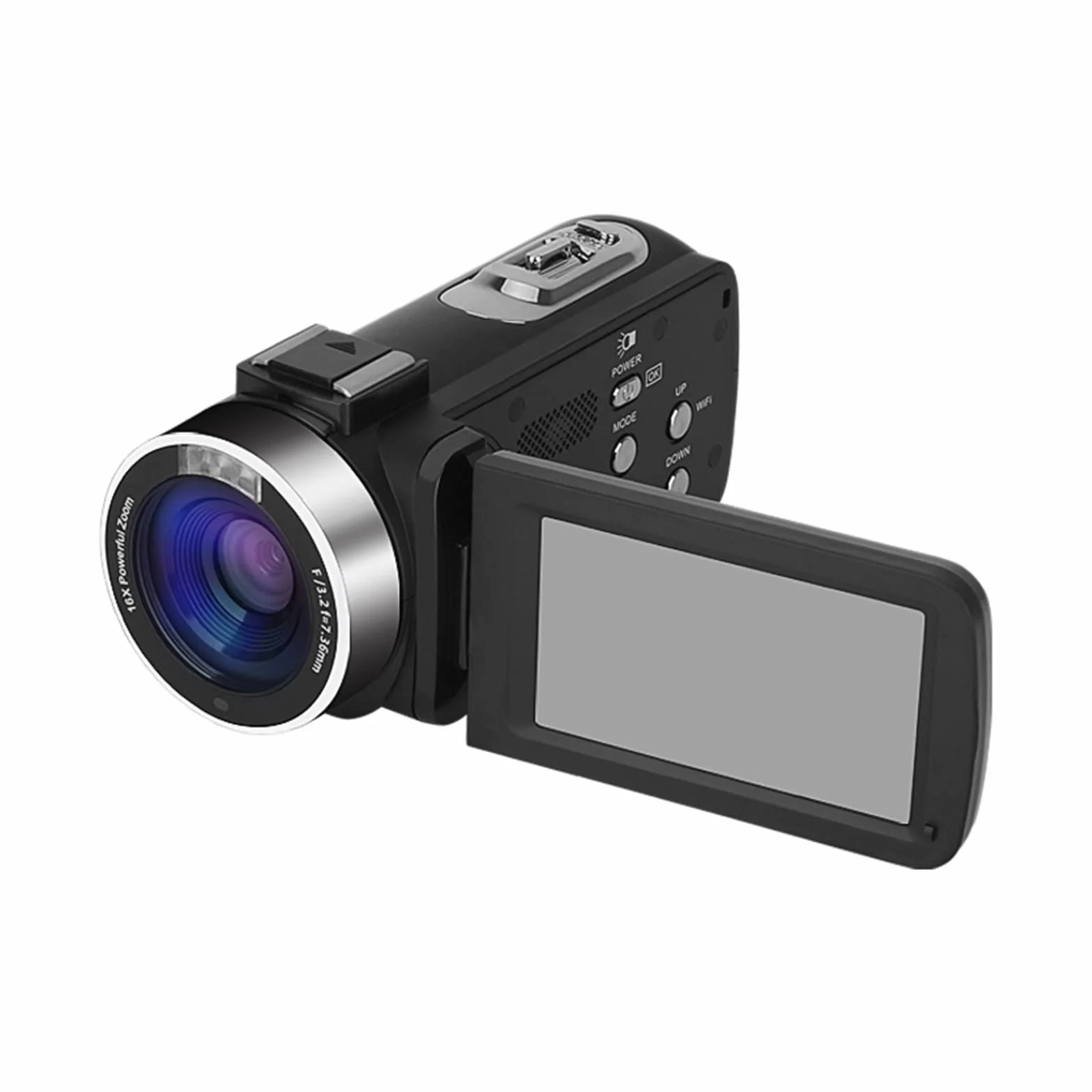 Aparat cyfrowy, 18-krotny zoom rejestrator wideo 4K z poklatkowym czasem, ekran dotykowy, 48 MP, zawiera kartę SD do vlogowania i fotografowania