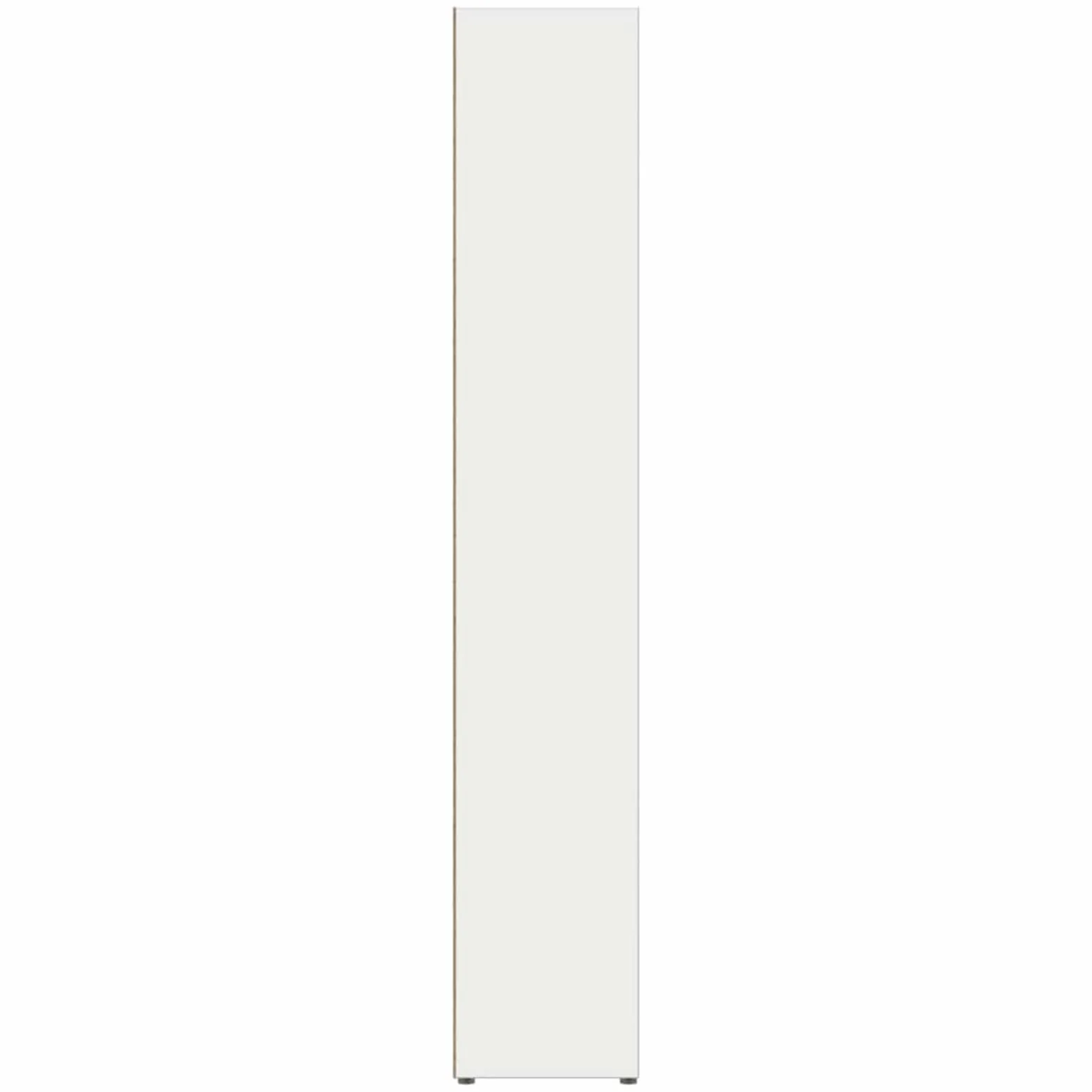 Regał na płyty CD, zestaw 2 szt. – pionowy system sortowania płyt CD z materiału drewnopochodnego, biały, 21 x 16 x 93,5 cm, do kolekcji muzyki w salonie lub biurze