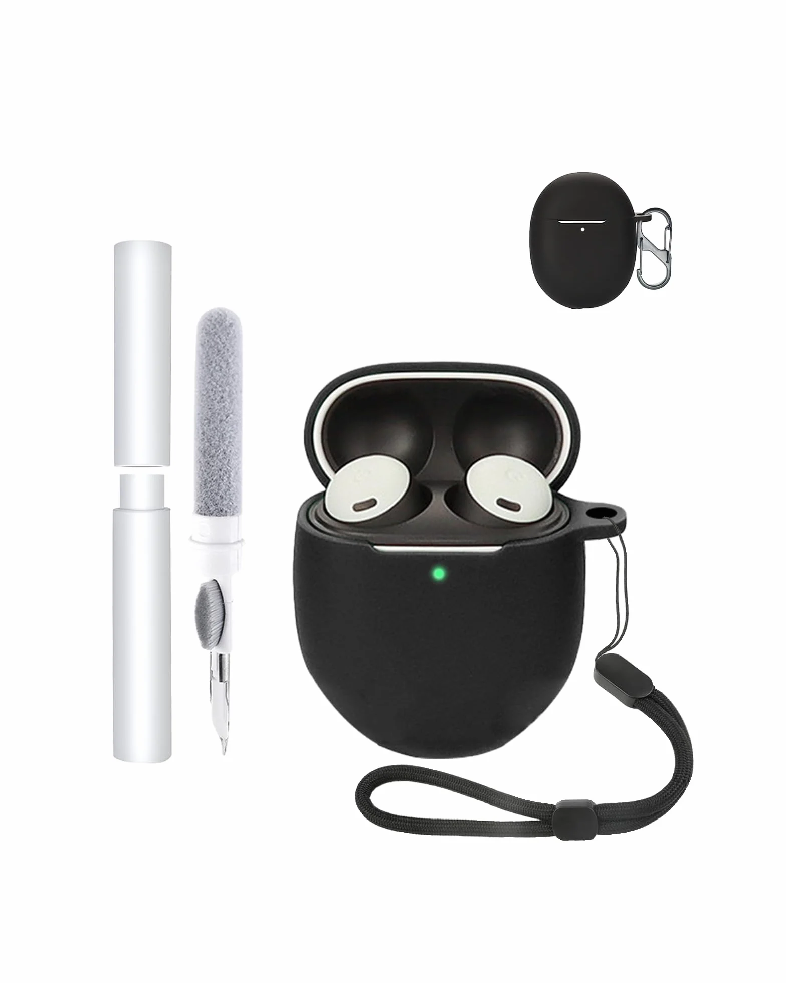 Silikonowe etui ochronne do słuchawek Google Pixel Buds Pro 2 - czarne