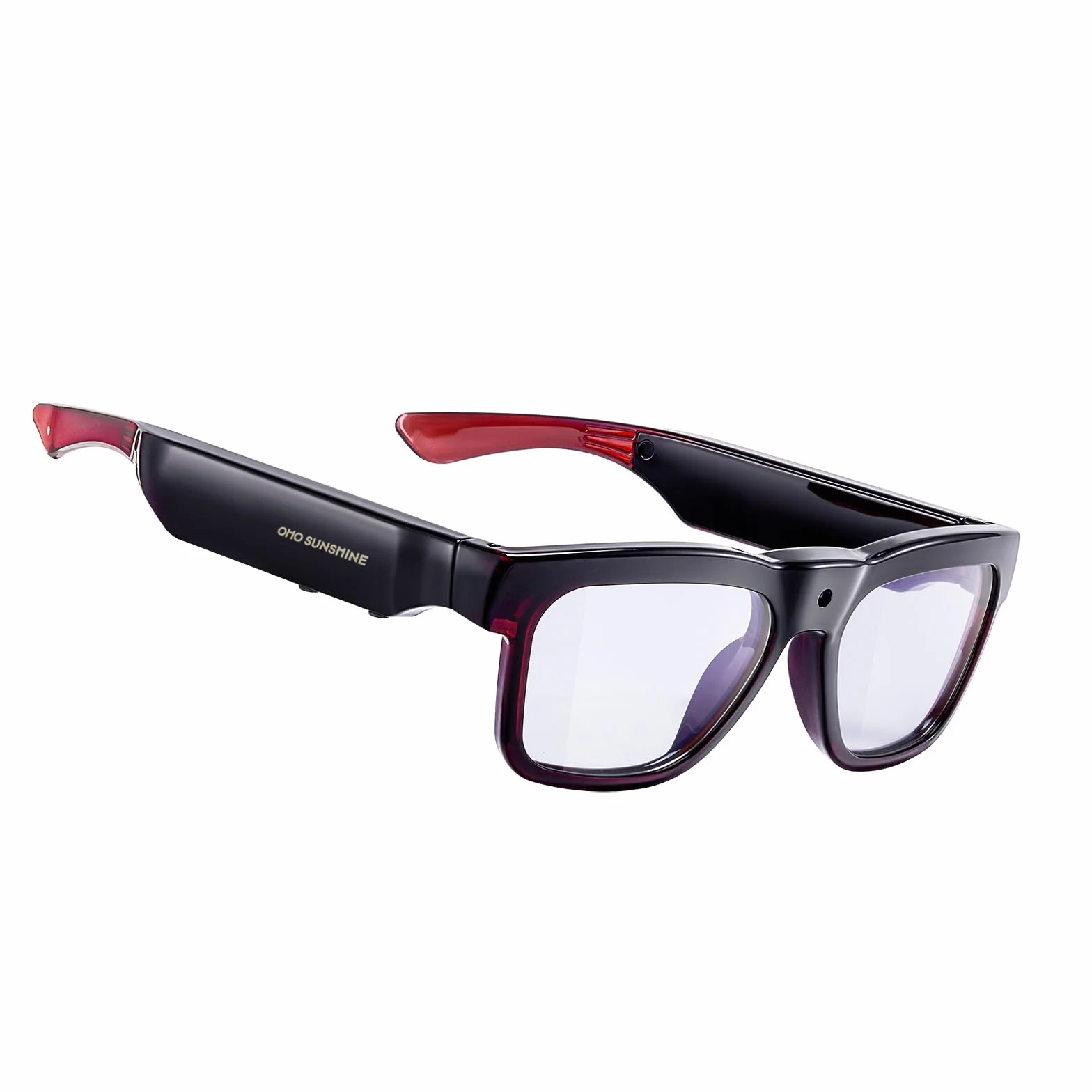 OHO Ultralekkie inteligentne okulary 4K, czat AI i tłumaczenie w czasie rzeczywistym, obsługa aplikacji OHO, nagrywanie podczas ładowania, obiektyw UV400, Brązowy, 128 GB