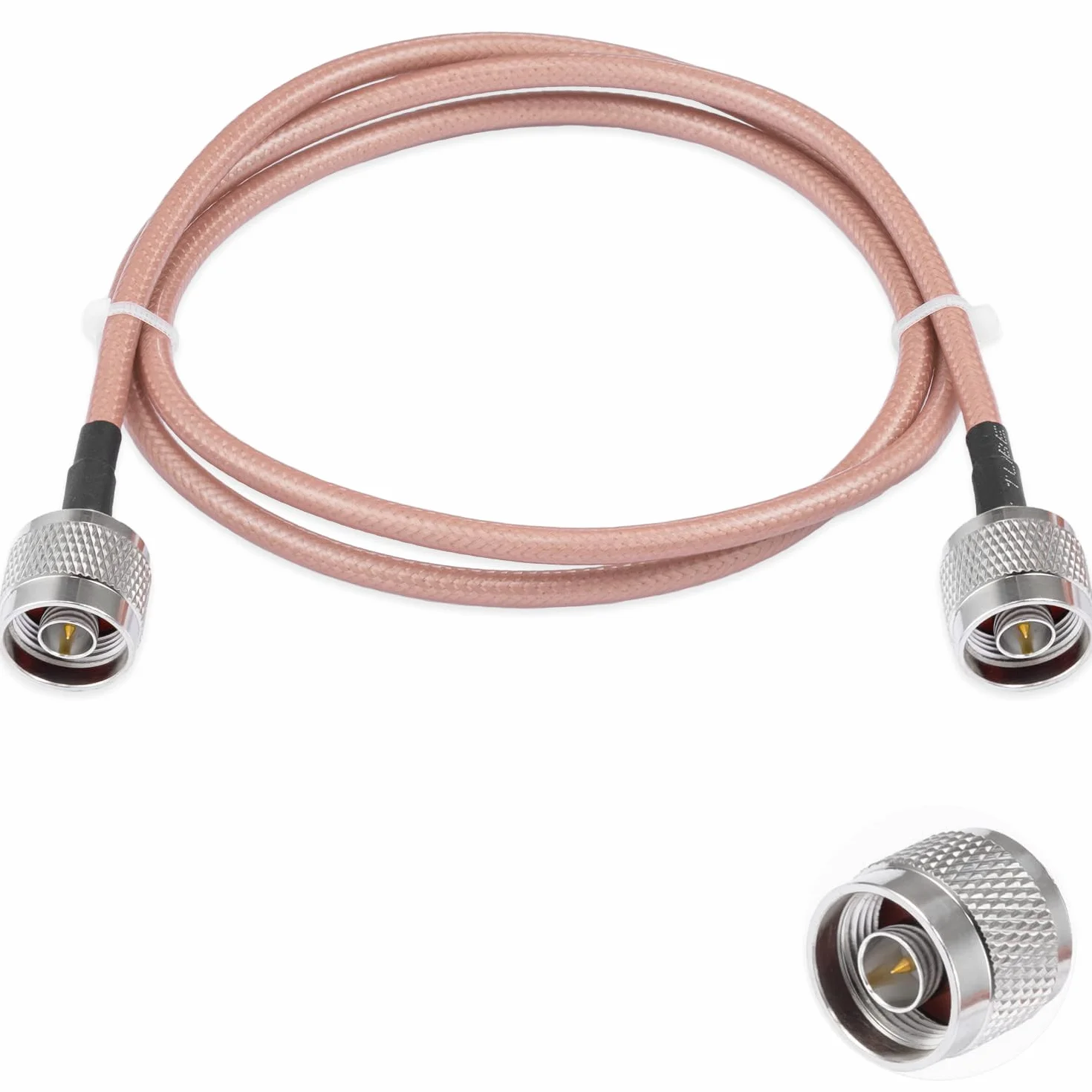 Vecys N na N Męski Zworka N Męski na N Męski Kabel Koncentryczny o Niskiej Stratności RG400 3FT/1M dla 3G 4G 5G LTE Antena Ham Radio GPS WiFi