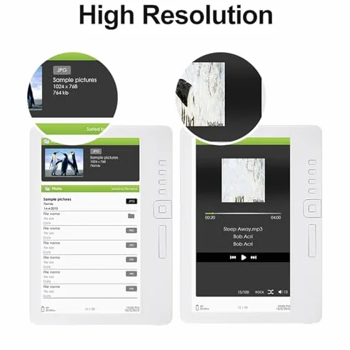 Color E Ink Display, 512m RAM, z muzyką, wideo, funkcją fotograficzną, regulacją rozmiaru i jasności czcionki, Estuchey 16G