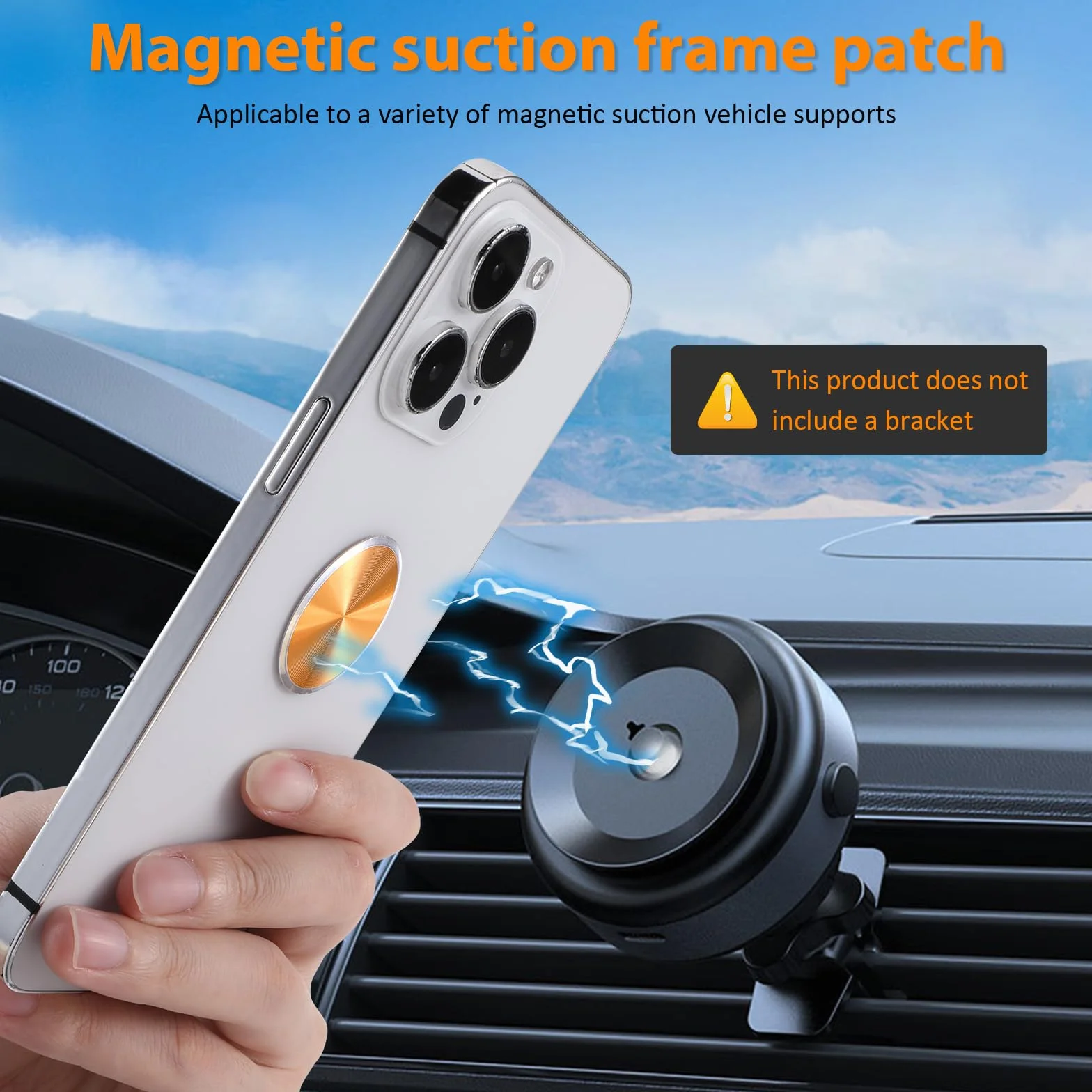 Giantree Metalowe płytki do magnetycznego uchwytu samochodowego, 4 sztuki, zastępcza okrągła łatka magnetycznego uchwytu na telefon komórkowy, uniwersalny, okrągły metalowy dysk z mocną naklejką