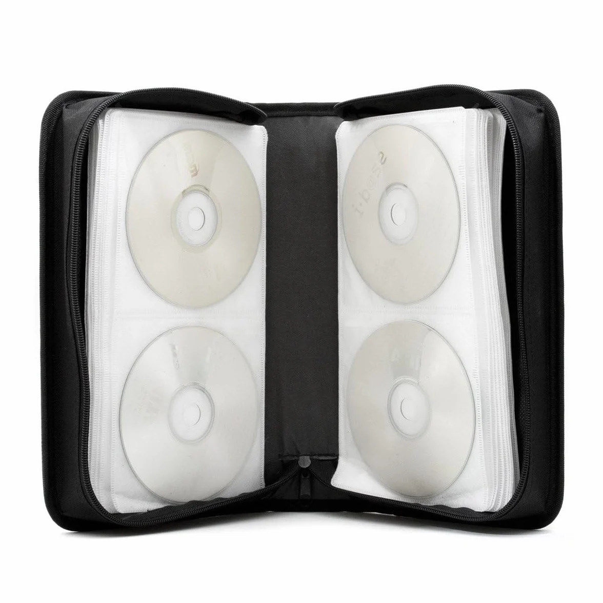 GOODS+GADGETS Portfel na płyty CD organizer zamykany na zamek nylonowy 120 CD