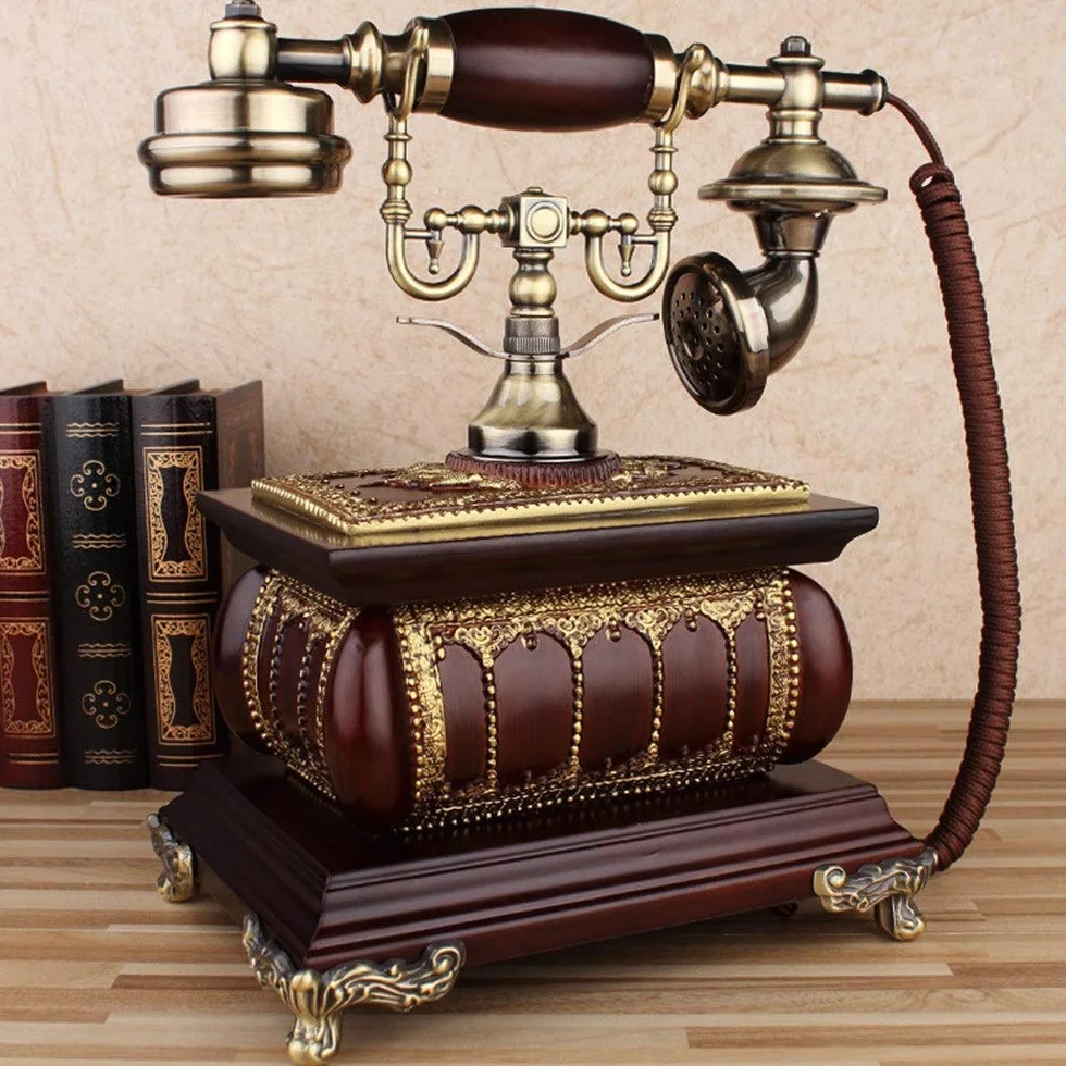 Telefon stacjonarny do domu, telefon stacjonarny do domu i dekoracji, europejski antyczny telefon z tarczą obrotową, telefon stacjonarny retro, kreatywne telefony retro