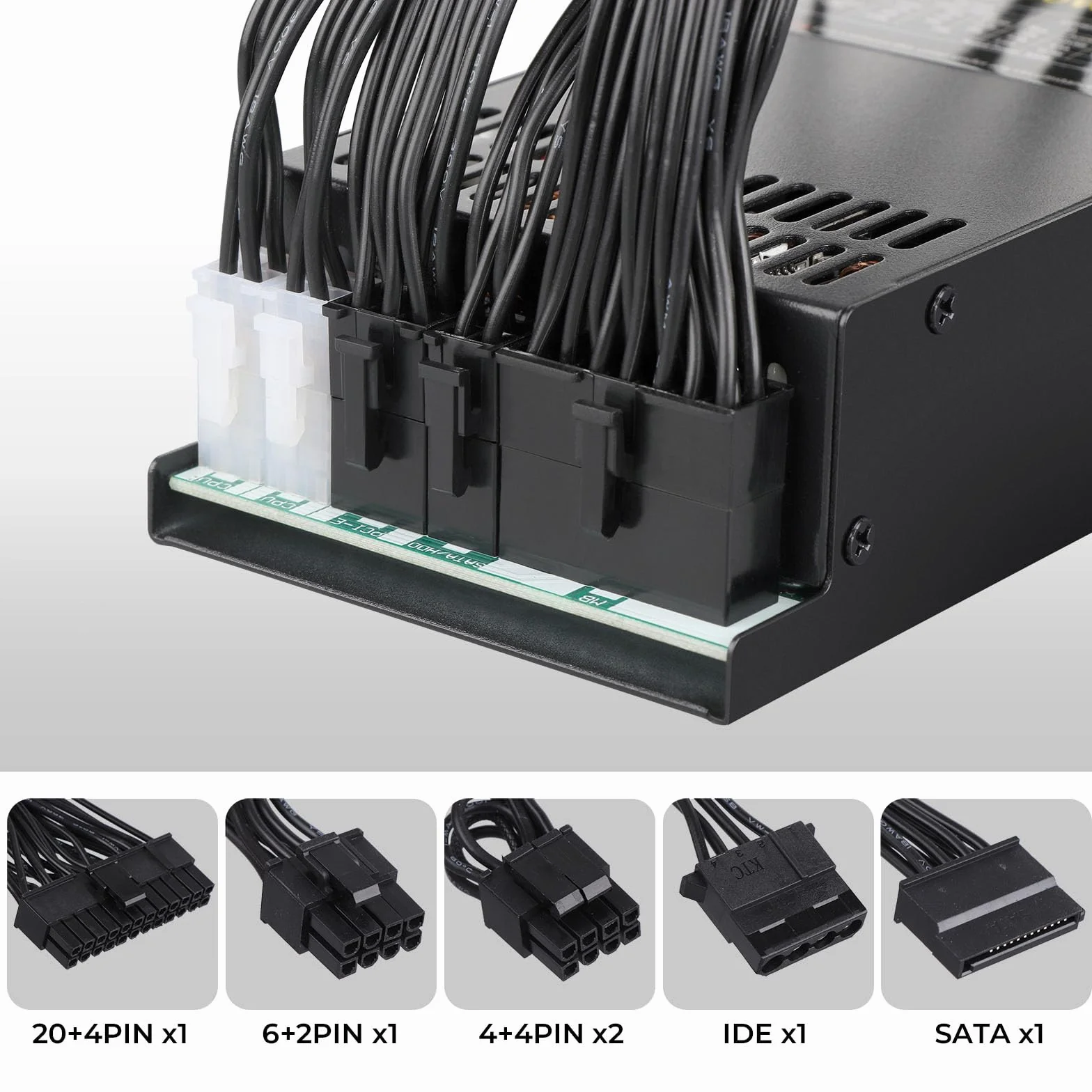Elastyczny zasilacz 600 W pełni modułowy zasilacz 110/220 V podwójne złącze procesora Ultra cichy zasilacz do komputera PC serwera POS AIO system