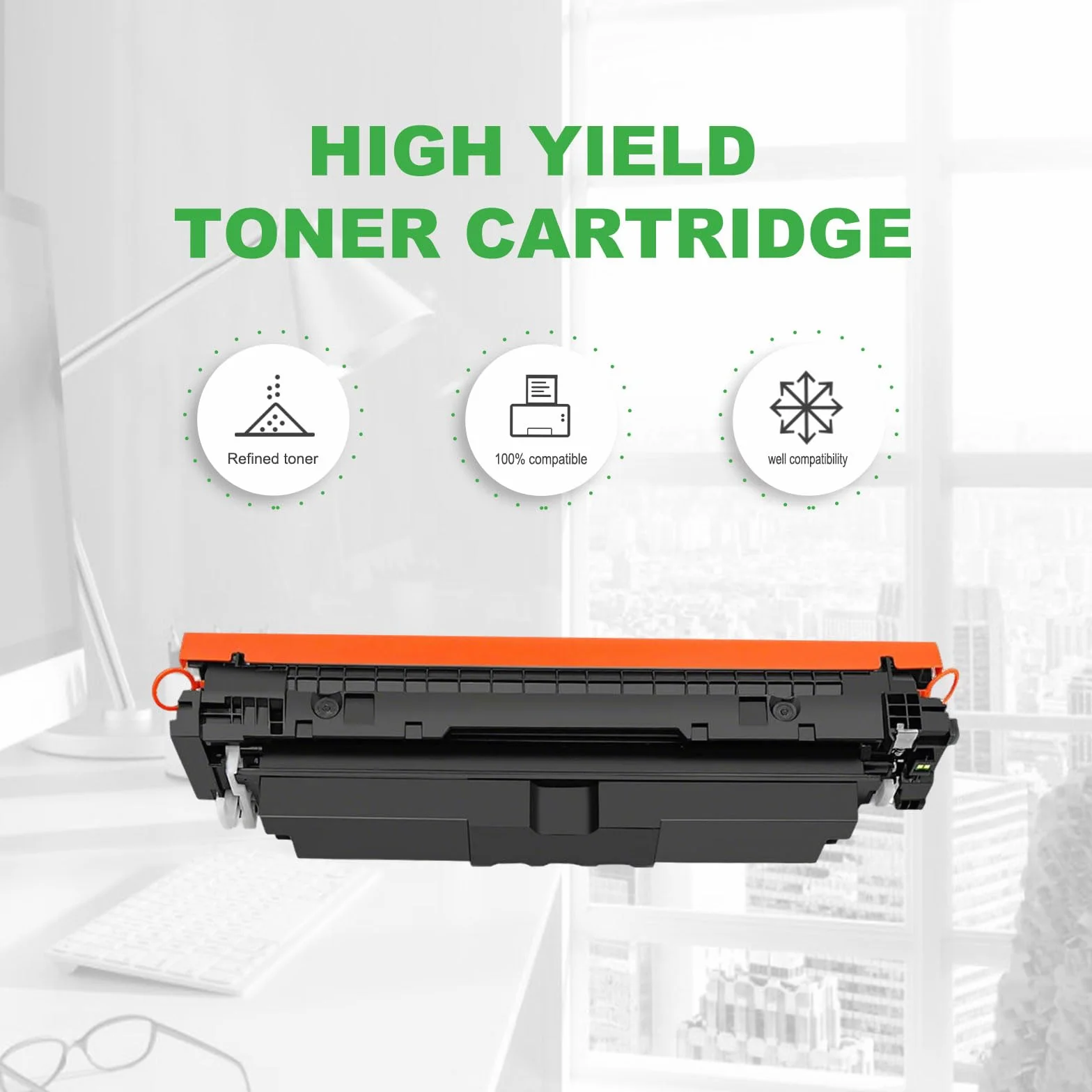 220 A wkład z tonerem zamiennik do HP Color LaserJet Pro 4202dn, 4202dw, MFP 4302dw, MFP 4302fdn, MFP 4302fdw, 4303y - czarny - 1 opakowanie (z chipem)