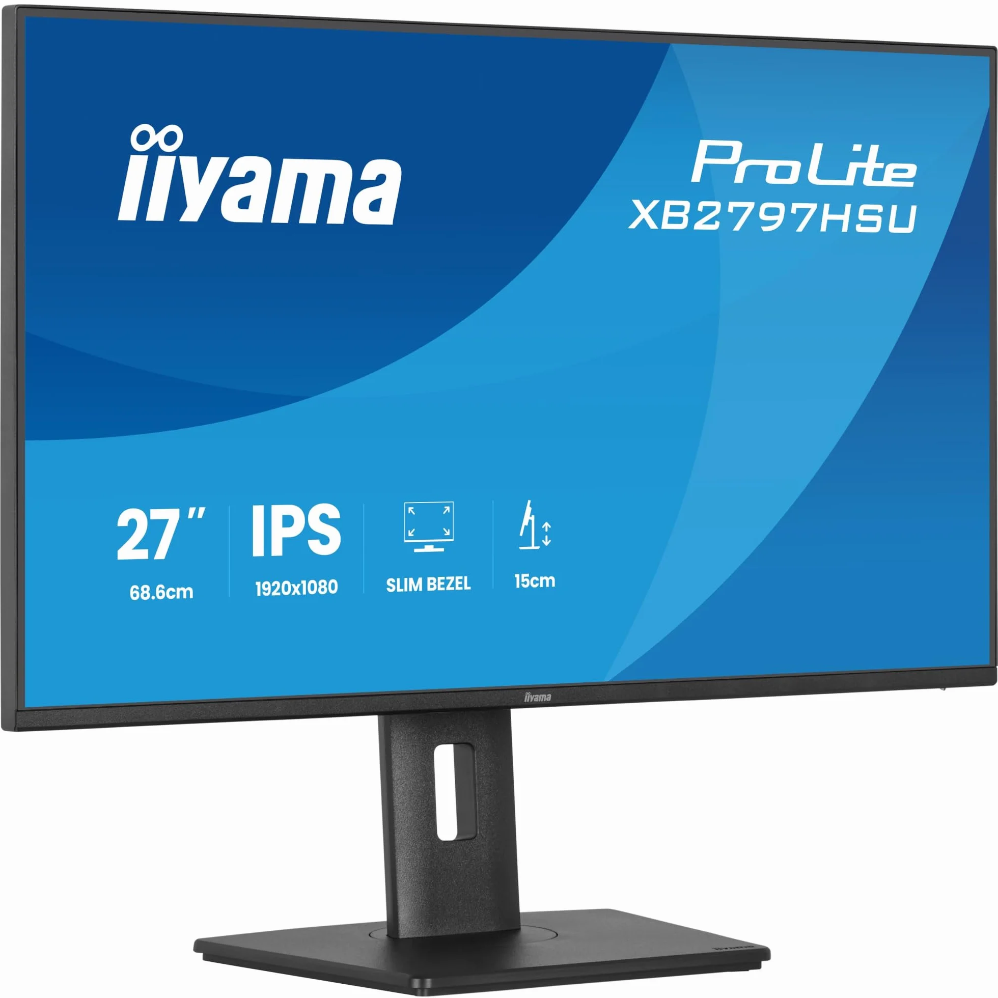 iiyama ProLite XB2797HSU-B1 Monitor PC 68,6 cm [27] 1920 x 1080 pikseli Full HD LED Nero (27 ProLite XB2797HSU-B1 Monitor - 27 Black IPS Monitor USB HDMI & DisplayPort)