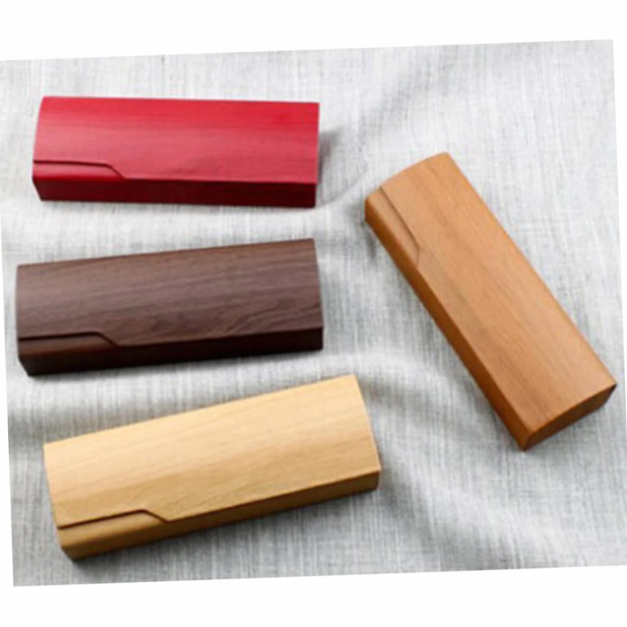 Etui na okulary, 2 sztuki etui na okulary etui na okulary drewniane etui na okulary podróżne skórzane etui na okulary przeciwsłoneczne kwadratowe/372