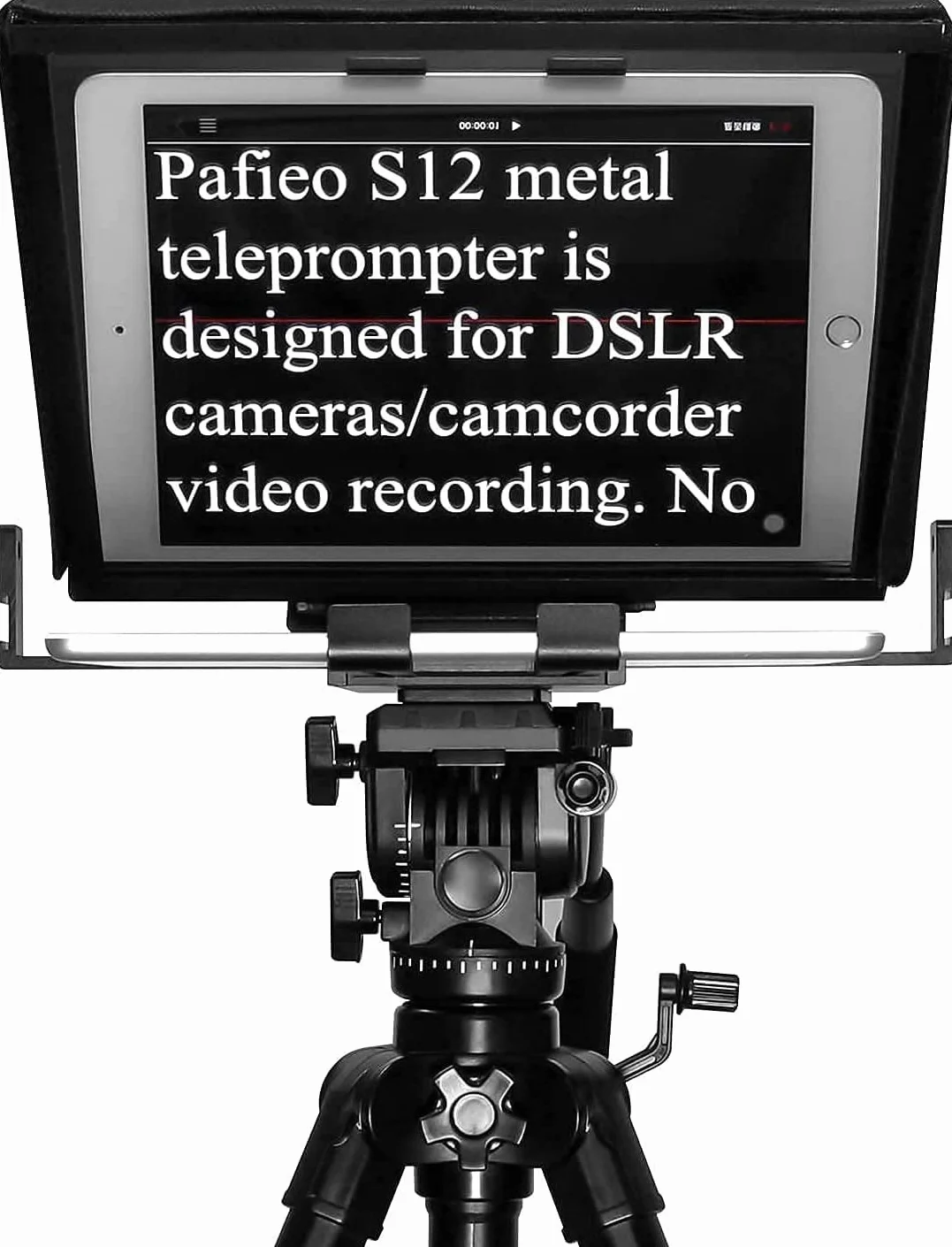 Teleprompter Tabletu 13 cali Kompatybilny z iPad Pro 12.9, Pafieo S12 DSLR Kamera Teleprompter z Pilotem kompatybilny z Canon Nikon Sony Youtube Vlog Kamera Wideo