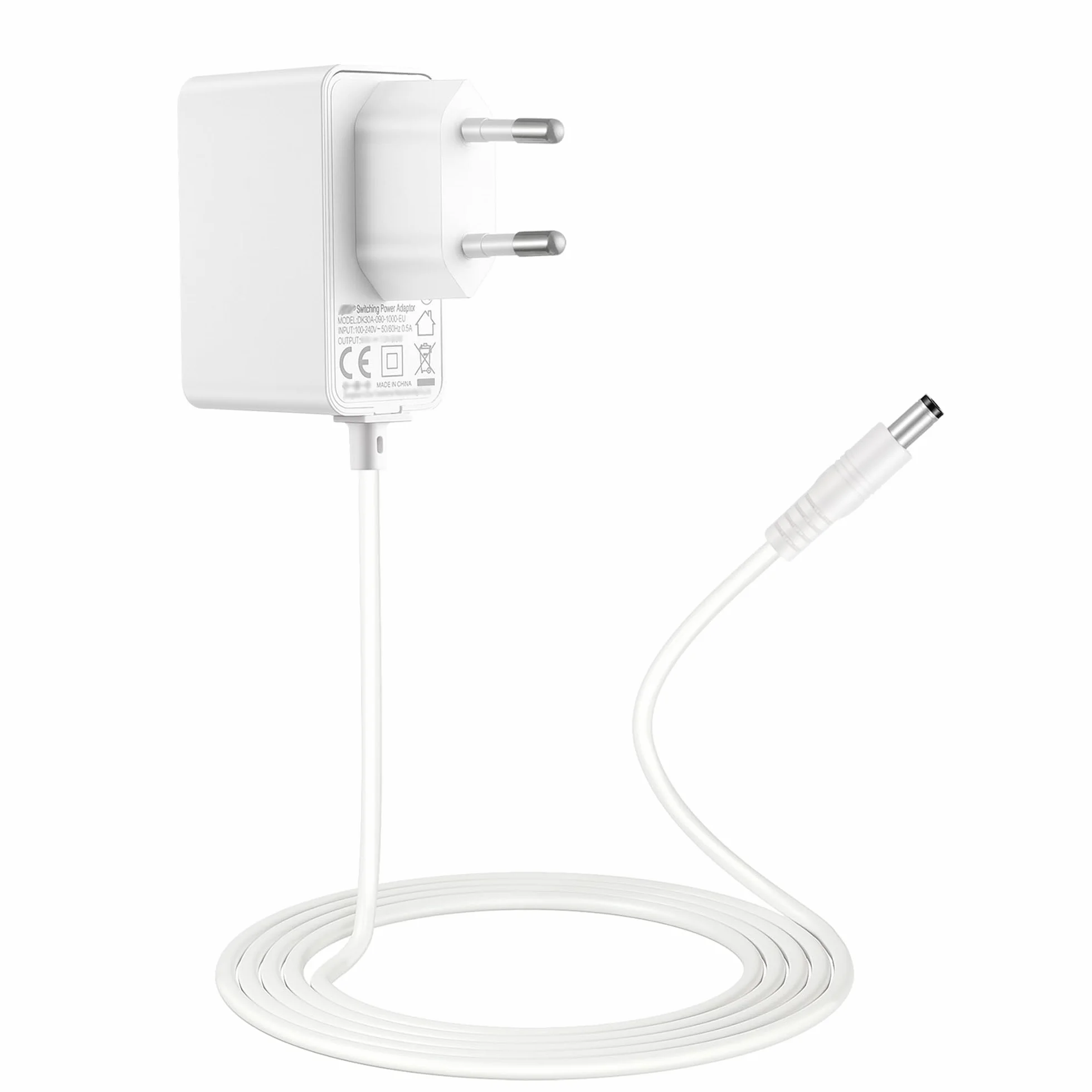 TONTON Ładowarka 9V 1A do TP-Link Tapo C200 C210 C100 WLAN IP C310 Outdoor WLAN, C320WS, TC60, TC70, bardzo długi kabel 3 m, biała