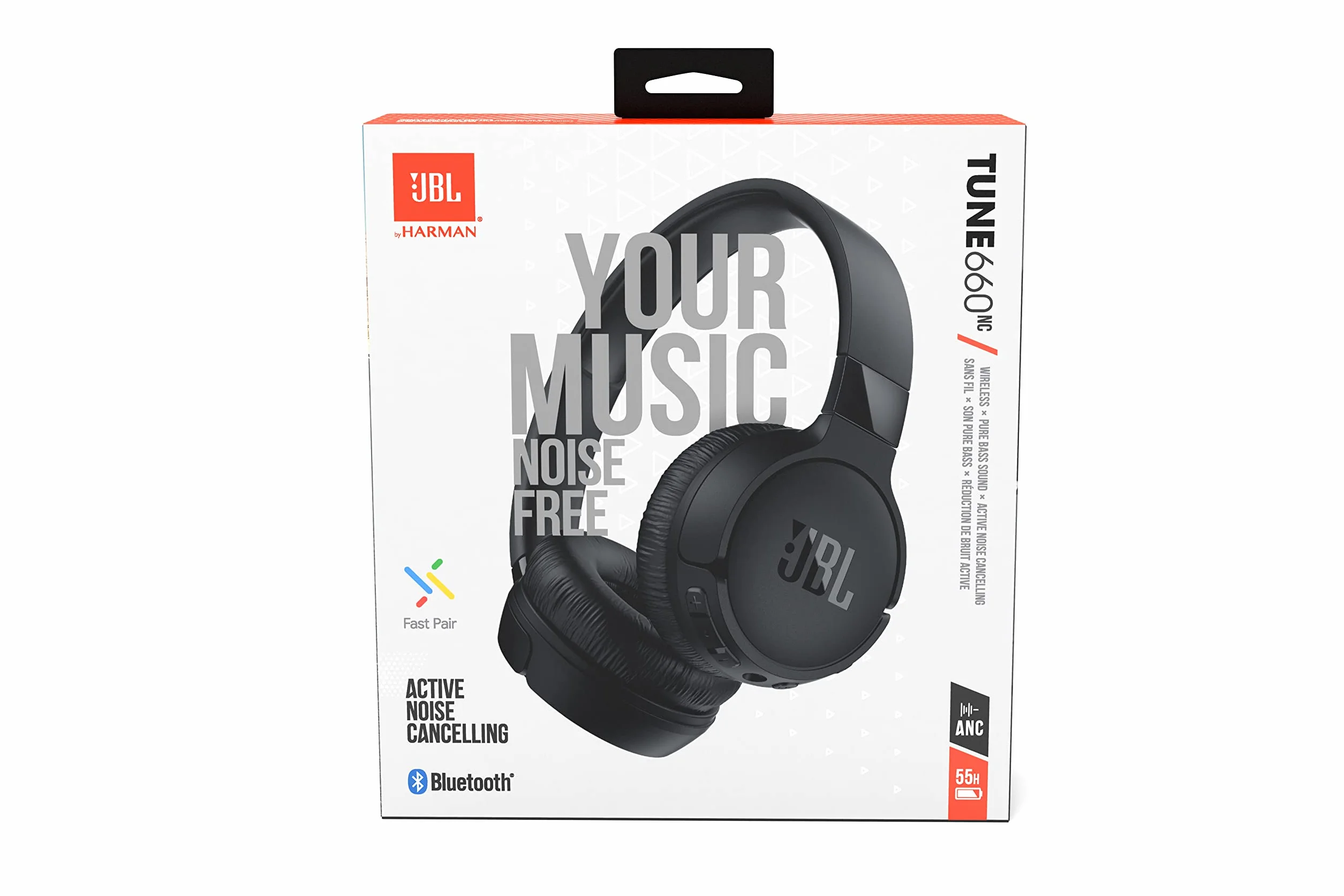 JBL Cuffie Bluetooth Tune 660NC T660NC +Mic Black
