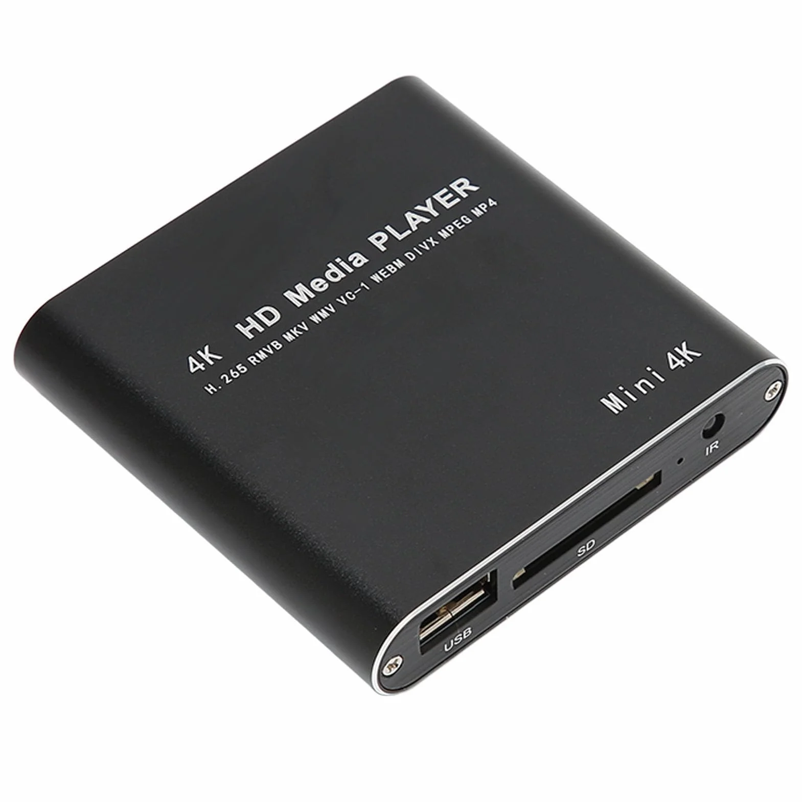 Mini Odtwarzacz Multimediów Strumieniowych MP28, Odtwarzacz Multimedialny 2K 4K HD z Pilotem, rozdzielczość 3840 X 2160 30 Hz, pamięć 4G, Odtwarzanie Wieloformatowe, Gniazdo Kart