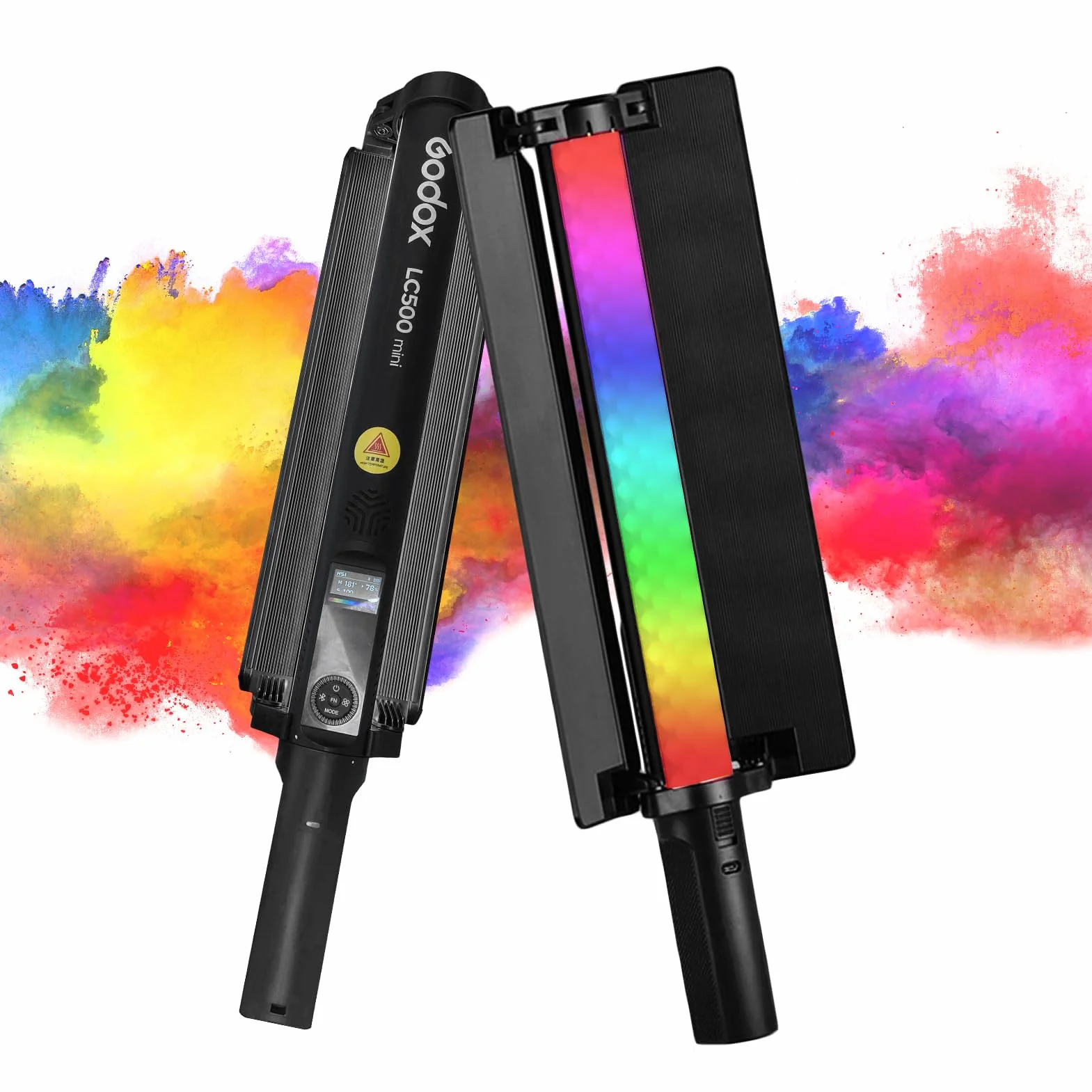 GODOX LC500R Mini kij Luminous LED Lampa 20 W RGB 2500K-8500K Rura Przenośna lampa fotograficzna Światło Różdżka LED CRI≥95 Zmienna intensywność 15 efektów FX Obsługa