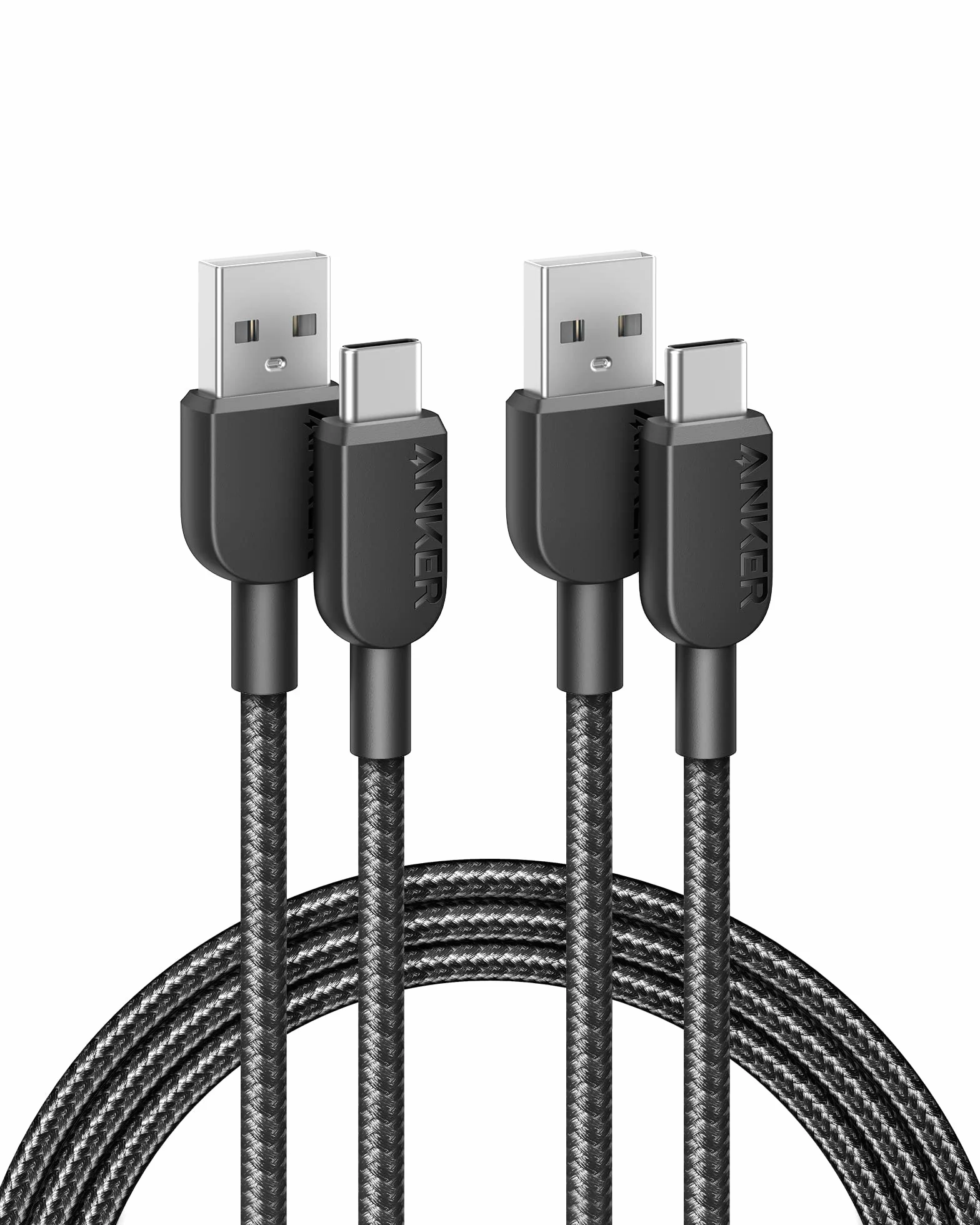 Anker USB C Cable, 310 USB A to USB C Charging Cable, USB A to Type C Nylon Cable Fast Charging Cable for Samsung Galaxy Note 10 Note 9/S10+ S10, LG V30 (180cm*2) | Szybkie ładowanie dla iPhone 16 16 Plus 16 Pro 16 Pro Max, Samsung Galaxy Note 10 Note 9 S
