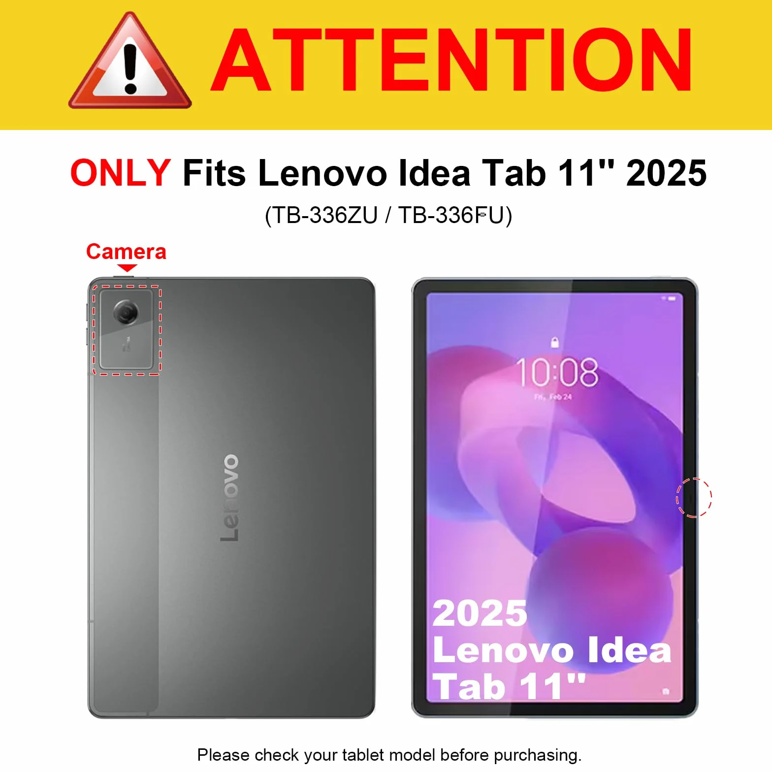 Fintie Etui z folią ochronną do Lenovo Idea Tab 11 cali 2025 (TB-336ZU/ TB-336FU) - ultracienkie etui ochronne z półprzezroczystą tylną stroną z funkcją automatycznego wygaszenia/wybudzania, granatowe