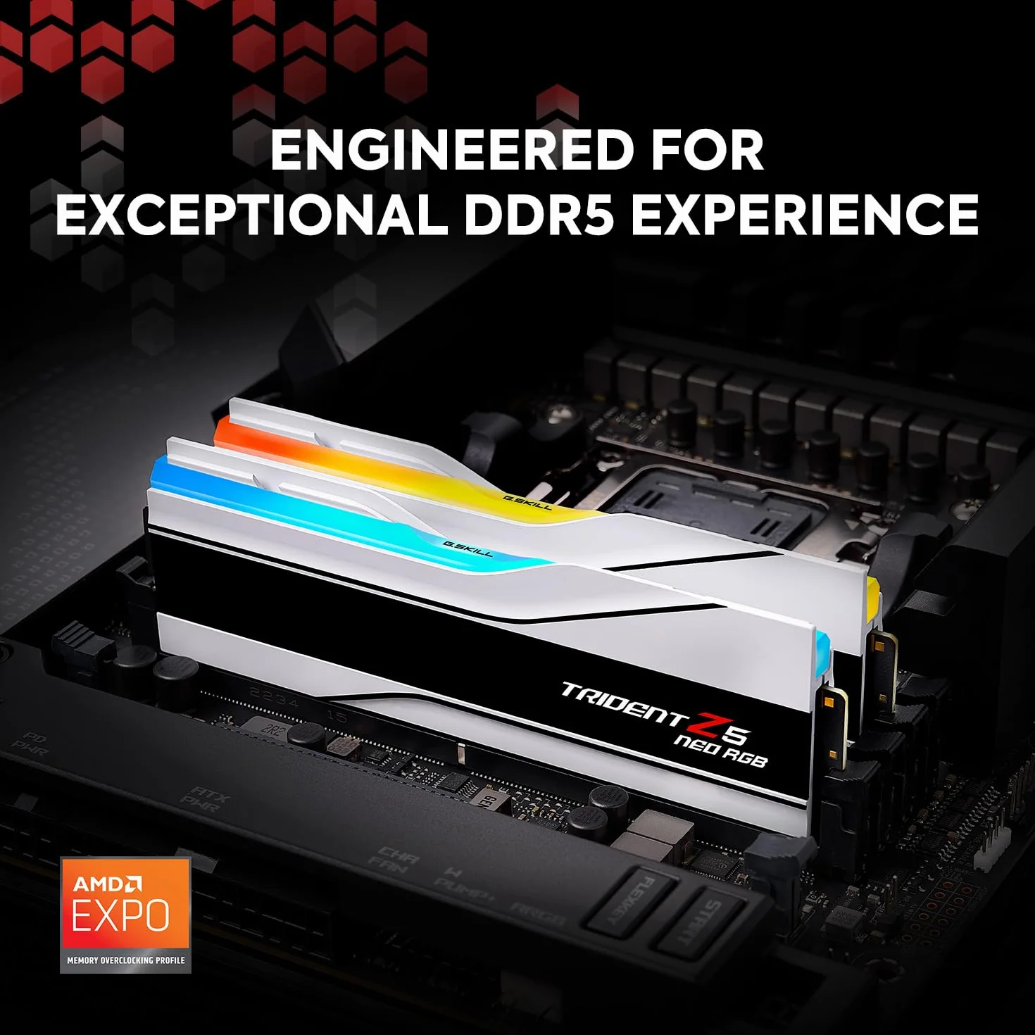 DIMM 48 GB DDR5-6400 (2x 24 GB) Podwójny zestaw (weiß, F5-6400J3239F24GX2-TZ5NRW, Trident Z5 NEO RGB)