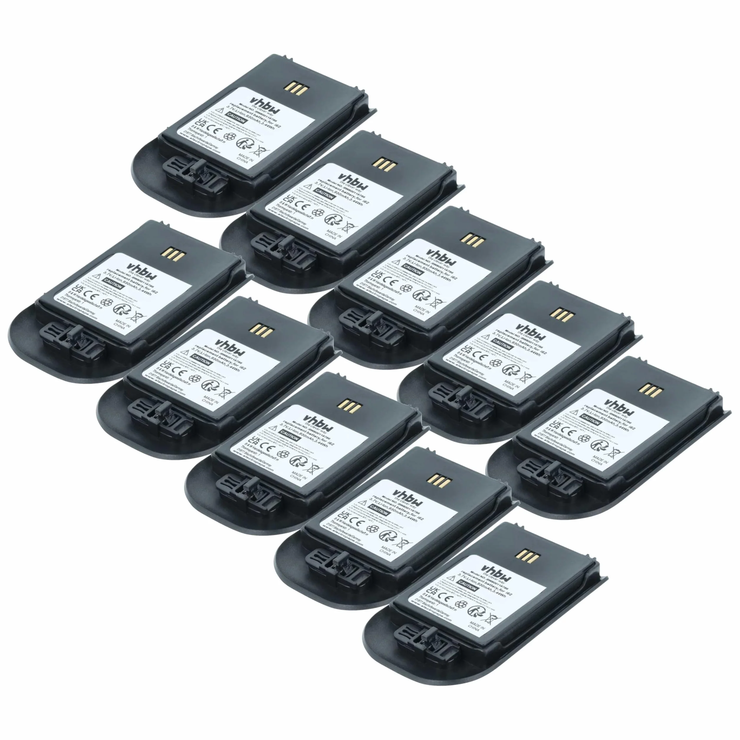vhbw 10 x bateria zastępuje Siemens S30122-X8008-X38, L30250-F600-C325, 5530000102 do bezprzewodowego telefonu stacjonarnego (930 mAh, 3,7 V, Li-ion) czarny