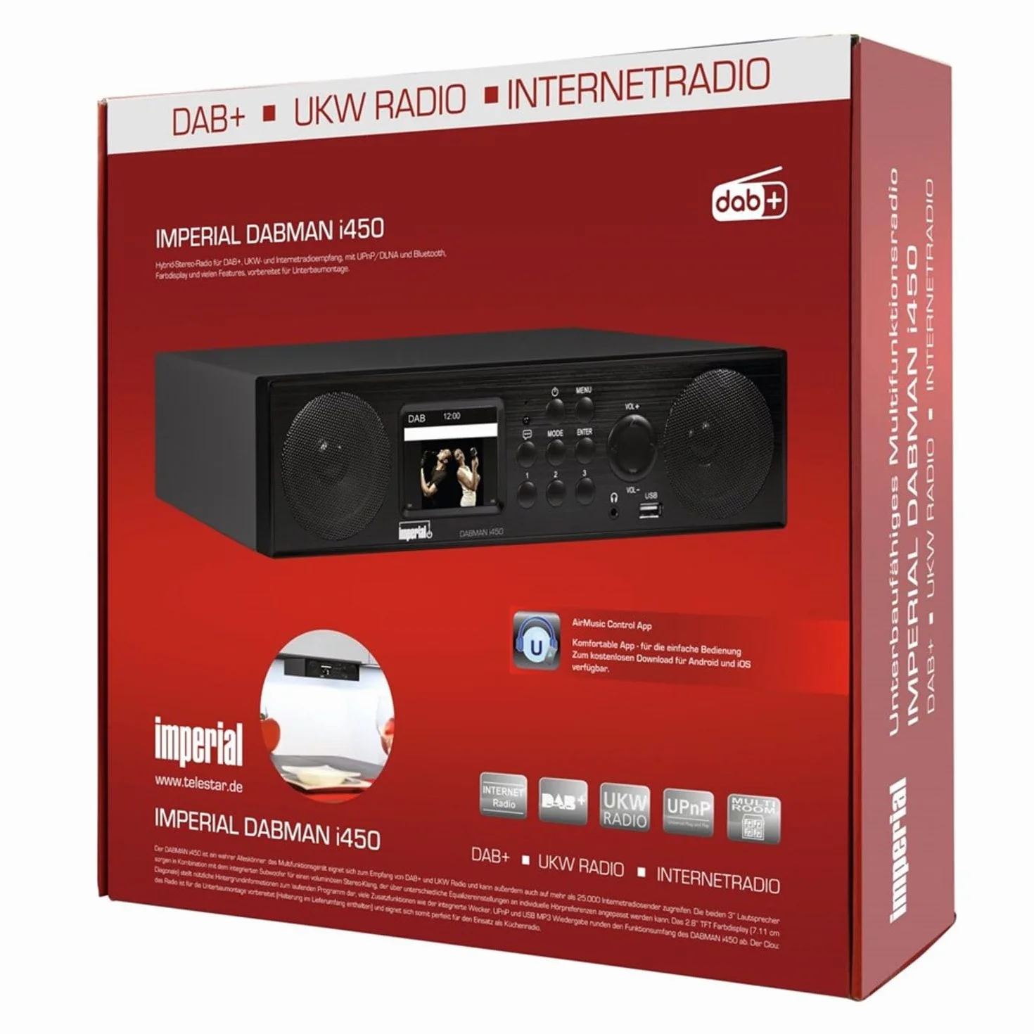 Imperial I450 22-245-00 Radio Kuchenne, Czarny, 29W
