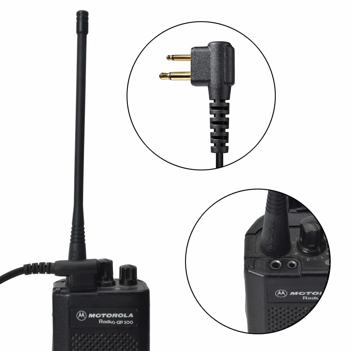 HYS Covert Air Tube Two Way Radio zestaw słuchawkowy kompatybilny z Motorola CP040 DP1400 GP2000 GP300 Walkie Talkie (1 sztuka)