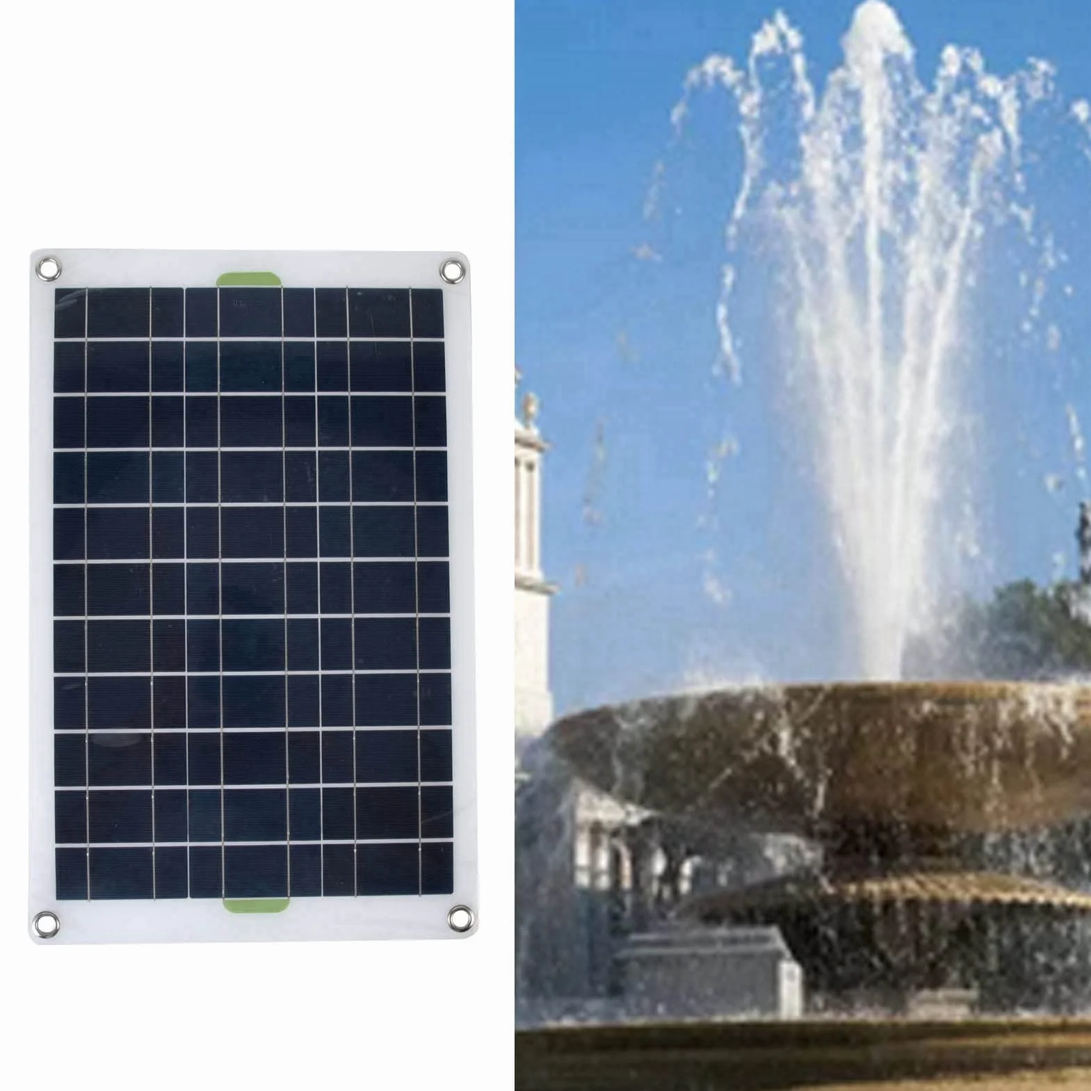Zestaw solarnej pompy wodnej 12V 50W 800 l/h z panelem słonecznym do fontanny na zewnątrz