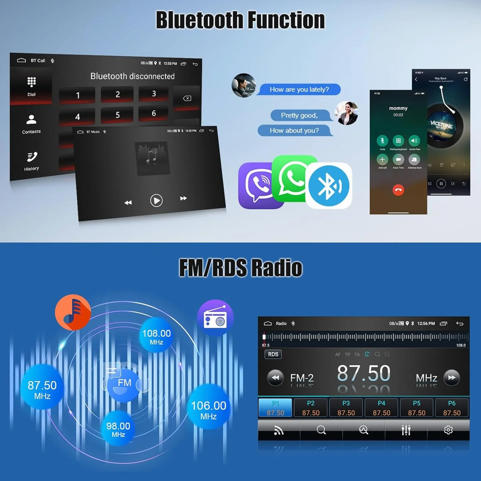 Android radio samochodowe stereo dla Volvo V70 XC70 V40 S40 S60 2005-2009 | 9"HD Ekran dotykowy w komórce Bezprzewodowy CarPlay Android Auto GPS 5 GHz WiFi Bluetooth 5.0 FM RDS SWC AHD Kamera cofania