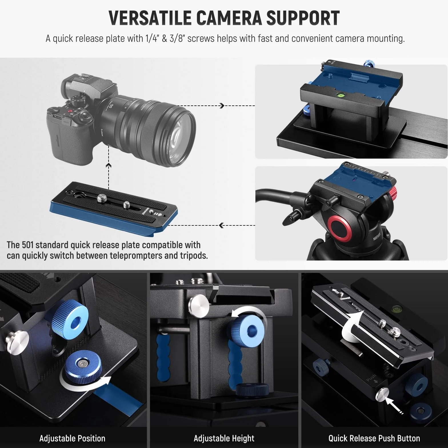NEEWER Teleprompter X17 II z pilotem RT113 / sterowaniem aplikacją, rozdzielacz wiązki HD 43.2 cm, całkowicie metalowa rama, ulepszony uchwyt, płyta QR, kompatybilna z iPadem 501PL, maksymalne