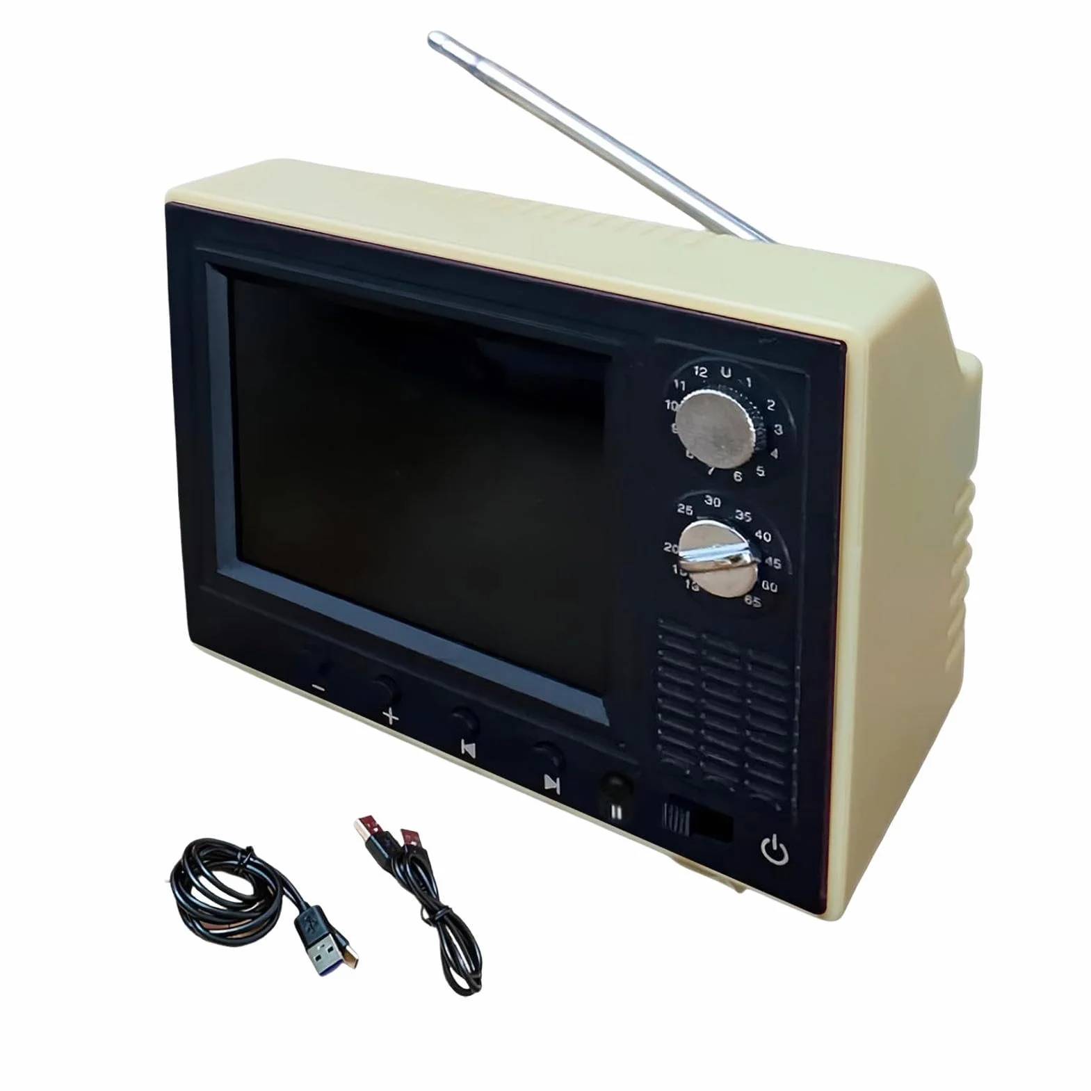 Kieszonkowy TV Małe Retro Zabawki Z Odtwarzaniem USB | Obsługa Słuchawek Telewizor Kieszonkowy Do Domu Salonu Sypialni Biura Akademika Przedpokoju Szafki Biurka Domku Dla Lalek