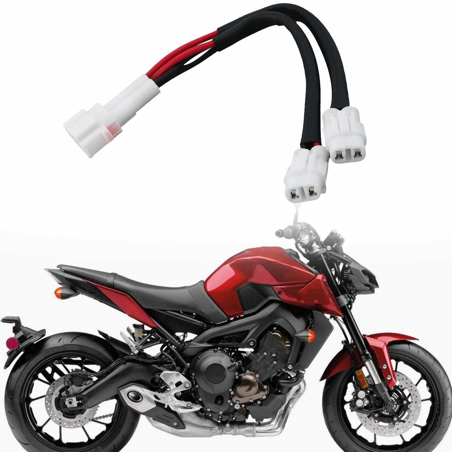 Rozdzielacz zasilania DC 1 do 2 Yamaha FZ6 MT09 FZ07 FZ09 YZF-R1 R1M R6 XV1900 XSR900
