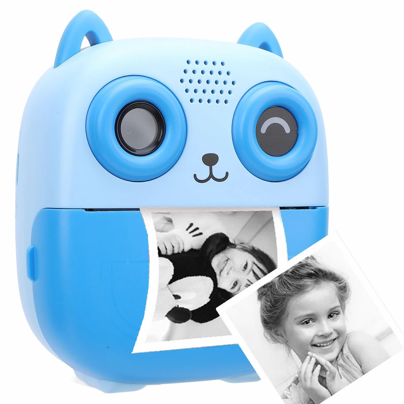 Instant Print Camera, 48MP 1080p Termiczny Druk Bez Atramentu, Przenośne Prezenty Aparatu Cyfrowego dla Dziewcząt Chłopców (BLUE)