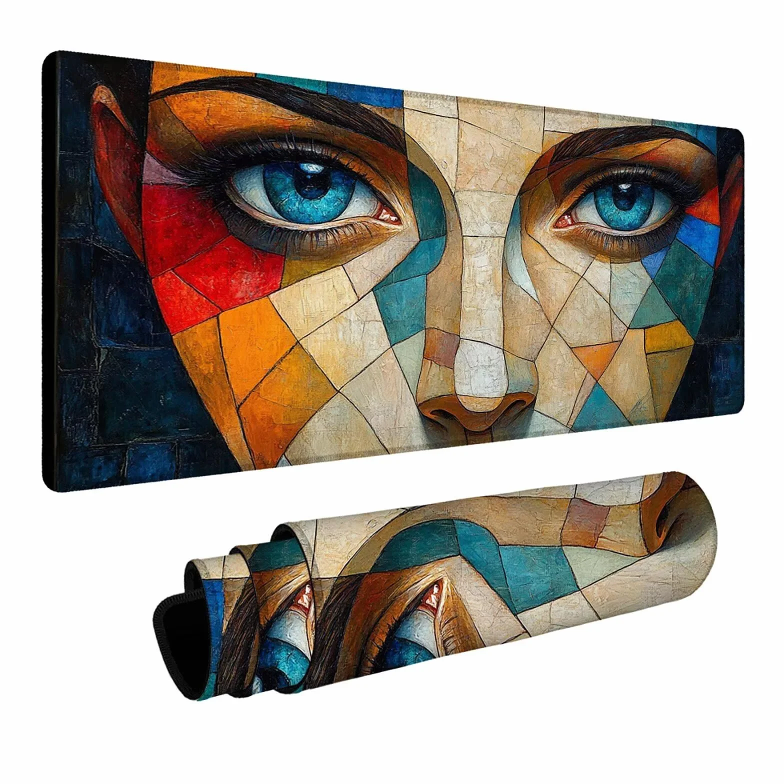 Podkładka pod mysz, abstrakcyjna podkładka pod mysz, XXL, 60 x 140 x 0,3 cm, wodoodporna, gamingowa podkładka pod mysz, dokładność i prędkość, akcesoria do gier, laptop, biuro, prezent dla mężczyzn