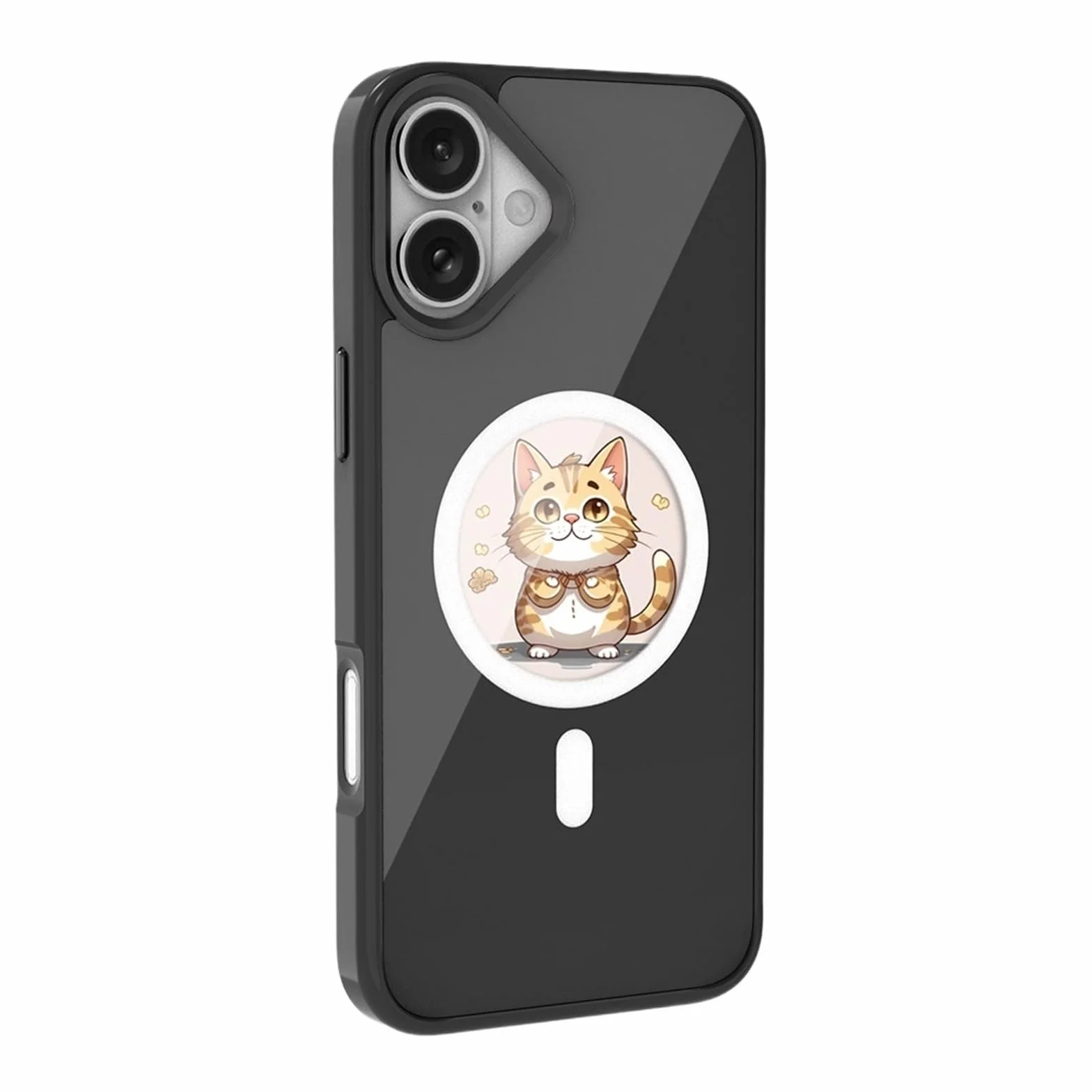 Magnetyczne Etui Na Telefon NFC Smart E-Ink - Kompatybilny Z IPhonem 16/15/14 Pro Max, Personalizowane Etui Na Telefon Z Czterokolorowym Wyświetlaczem E-Picture(Bianco,16 Pro)