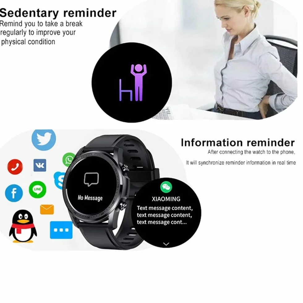 Inteligentny zegarek Bluetooth Tętno Fitness Tracker News Feed Inteligentny zegarek Mężczyźni i kobiety Multi-Sport Inteligentna bransoletka dla Androida iOS (A) little surprise