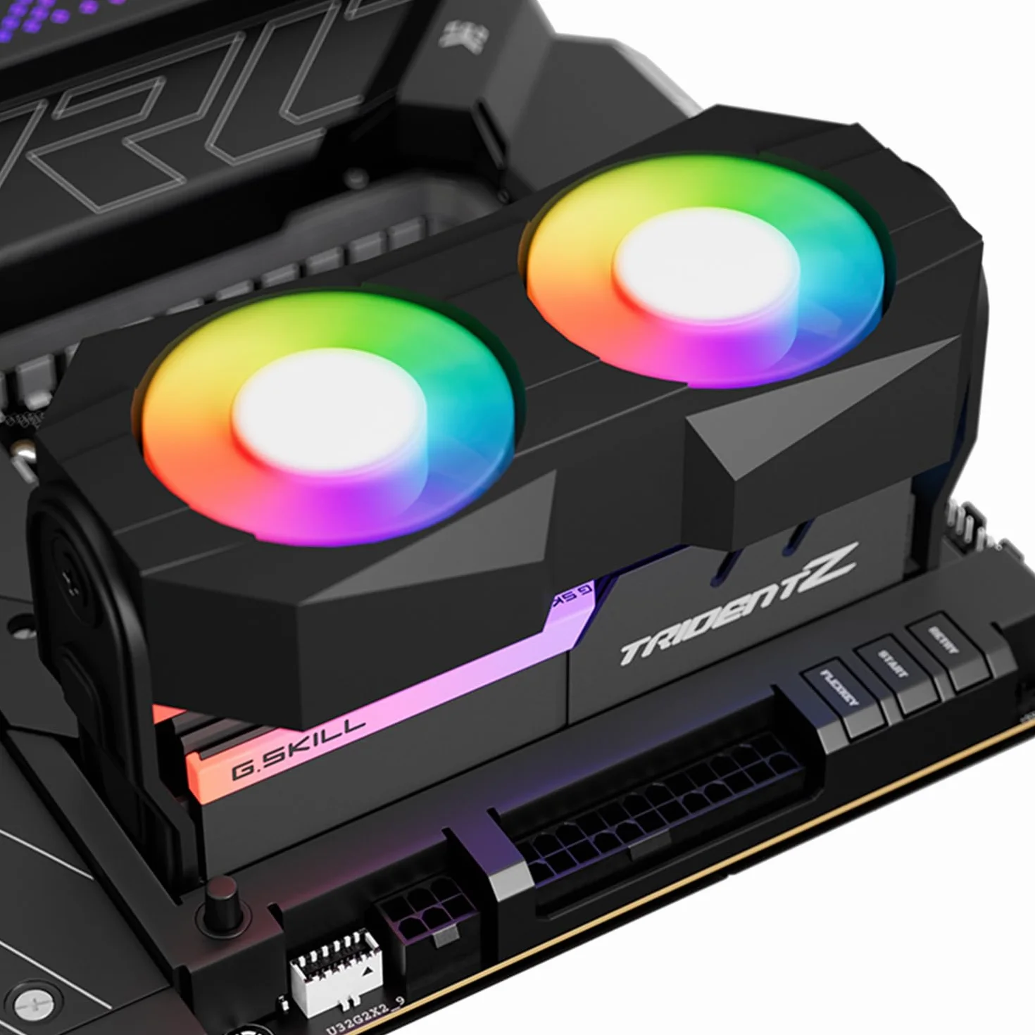 Komputer Memory Ram Radiator Plastikowy radiator ram wentylator chłodzący z dwoma obrotowymi wentylatorami PC 60 mm 4-pinowy PWM i 5V 3PIN ARGB ram wentylator chłodzący do modułu pamięci (czarny)