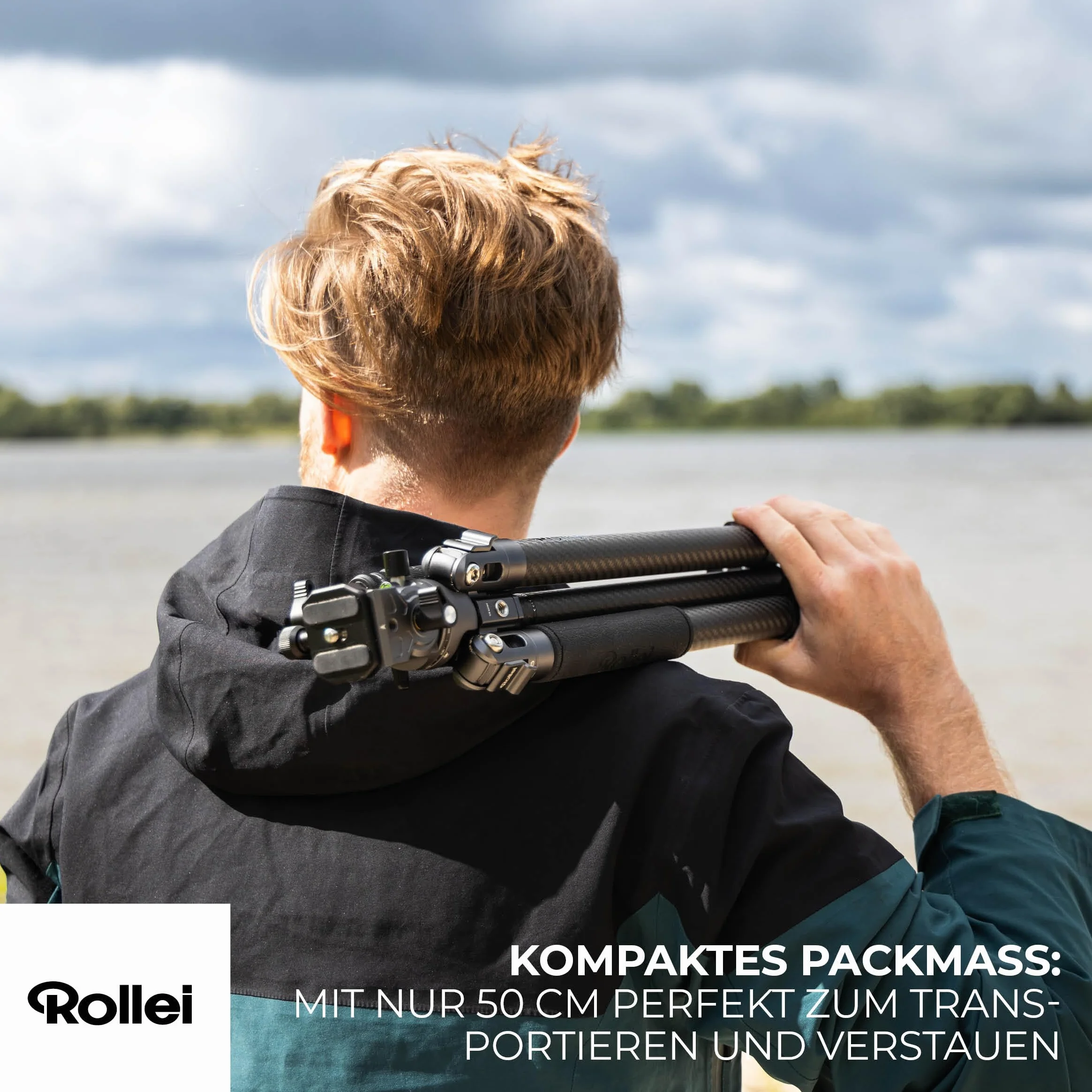 Rollei Easy Traveler XL statyw węglowy – nośność 10 kg, stabilna konstrukcja, ultralekki, kompaktowy, funkcja blokowania bez wysiłku