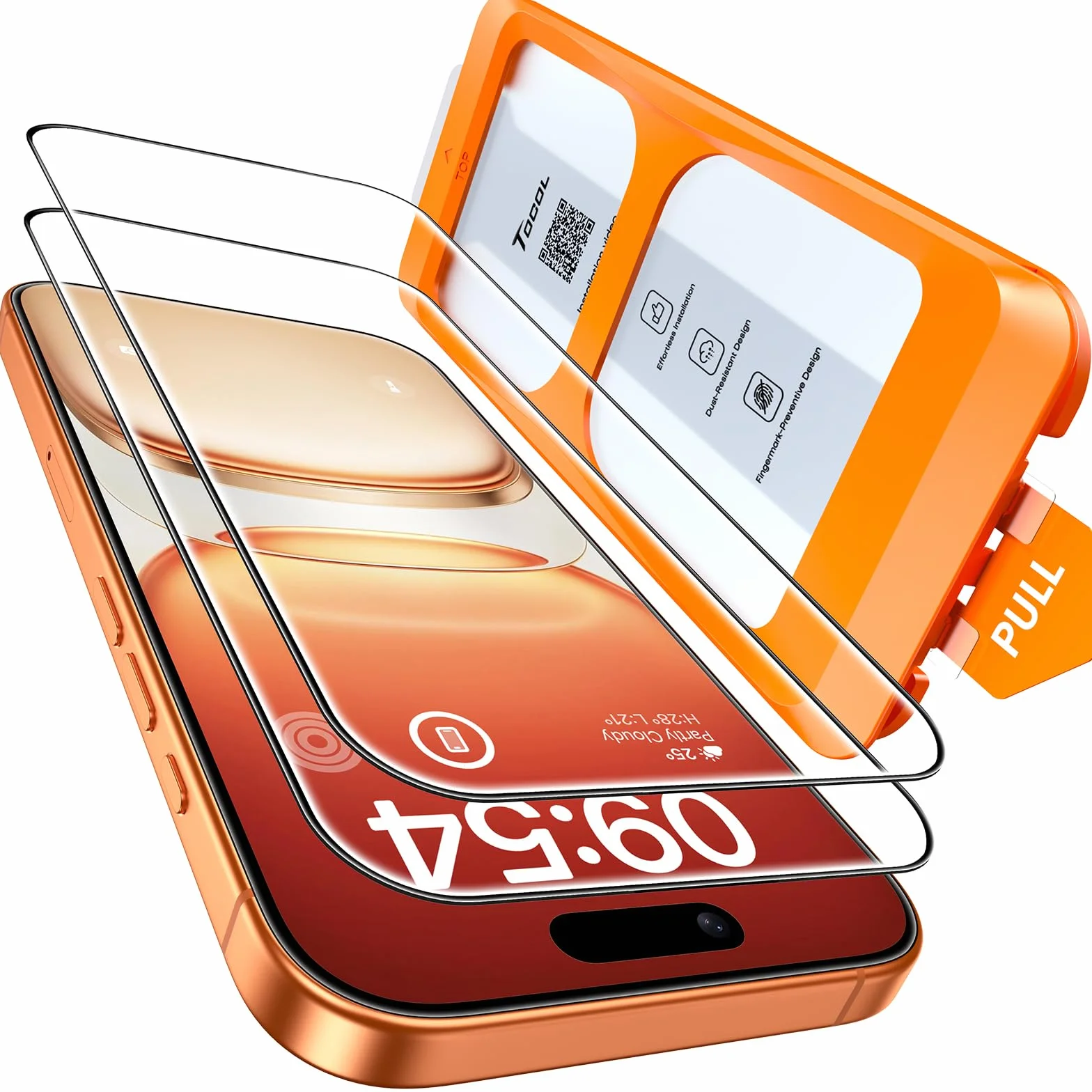 TOCOL Ochraniacz Ekran do iPhone 17 Pro Max 6,9 cala, Folia Szkło Hartowane, Automatyczne Usuwanie Kurzu, Szybki Montaż, Bez Pęcherzyków Powietrza, Twardość Szkła 9H, 2 Sztuki