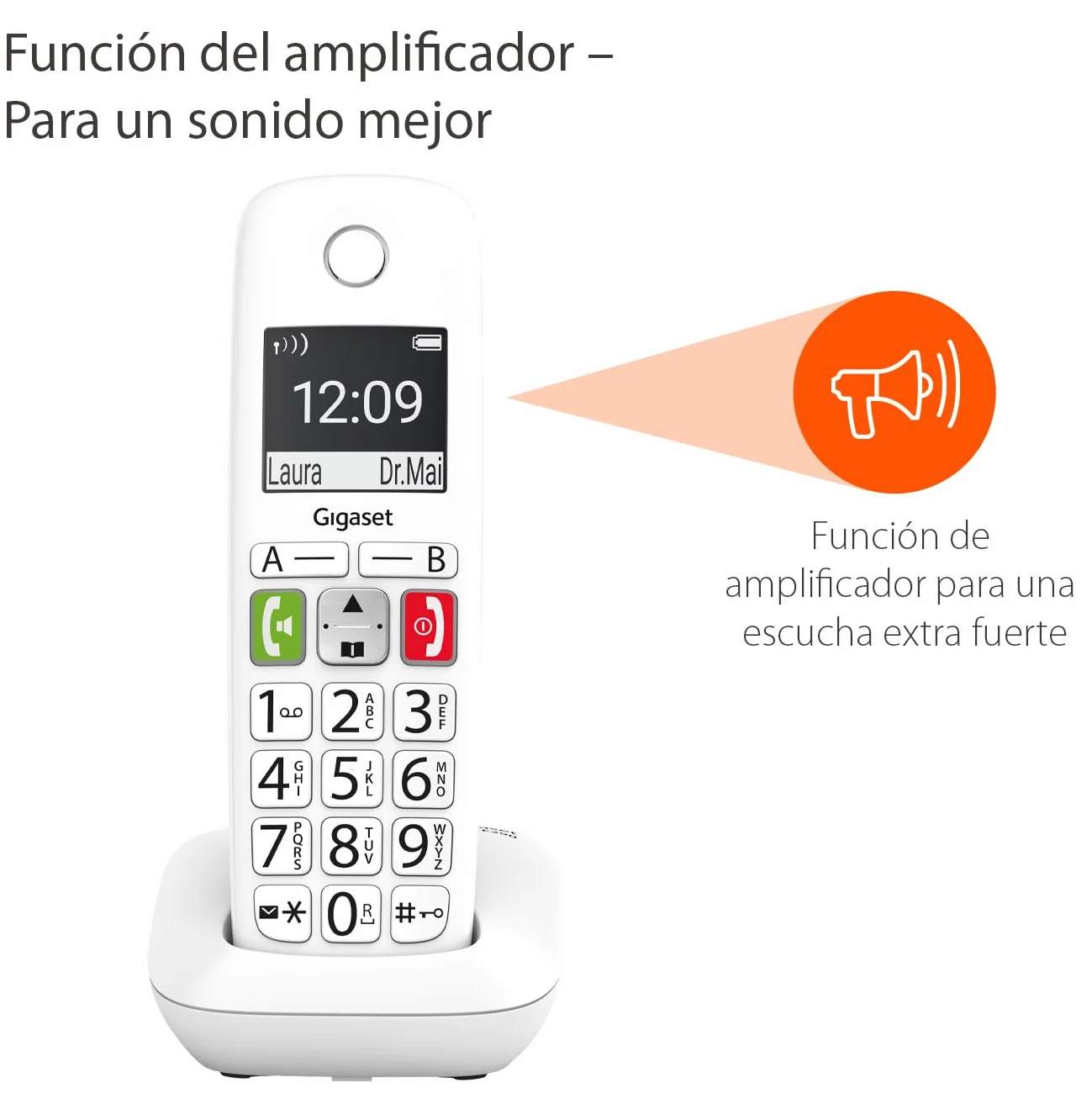 Telefon bezprzewodowy Dect Gigaset E290 Biały