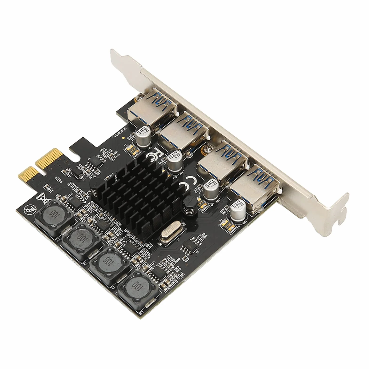 Karta Rozszerzeń PCIE na USB, Karta Adaptera 5 Gb/s 4 Porty USB 3.0 dla 7/8/10/11/XP dla Vista dla Linux Interfejs Magistrali PCI E Brak Zewnętrznego Zasilania