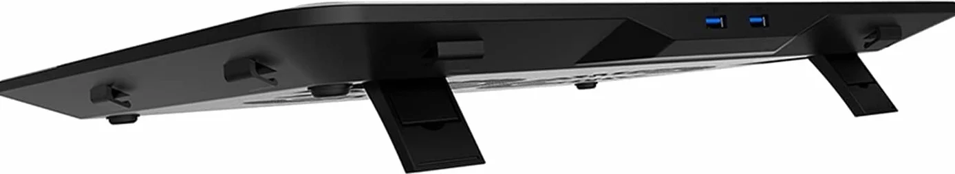 Chłodziarka do Laptopa Przenośny Podkładka Chłodząca Do Laptopa Half RGB Surround Podwójny Wspornik Wentylatora 14 Cm Podwójna Regulacja Kąta Dotyk Dla 17,3 Cala Stojak na Wentylator do Laptopa