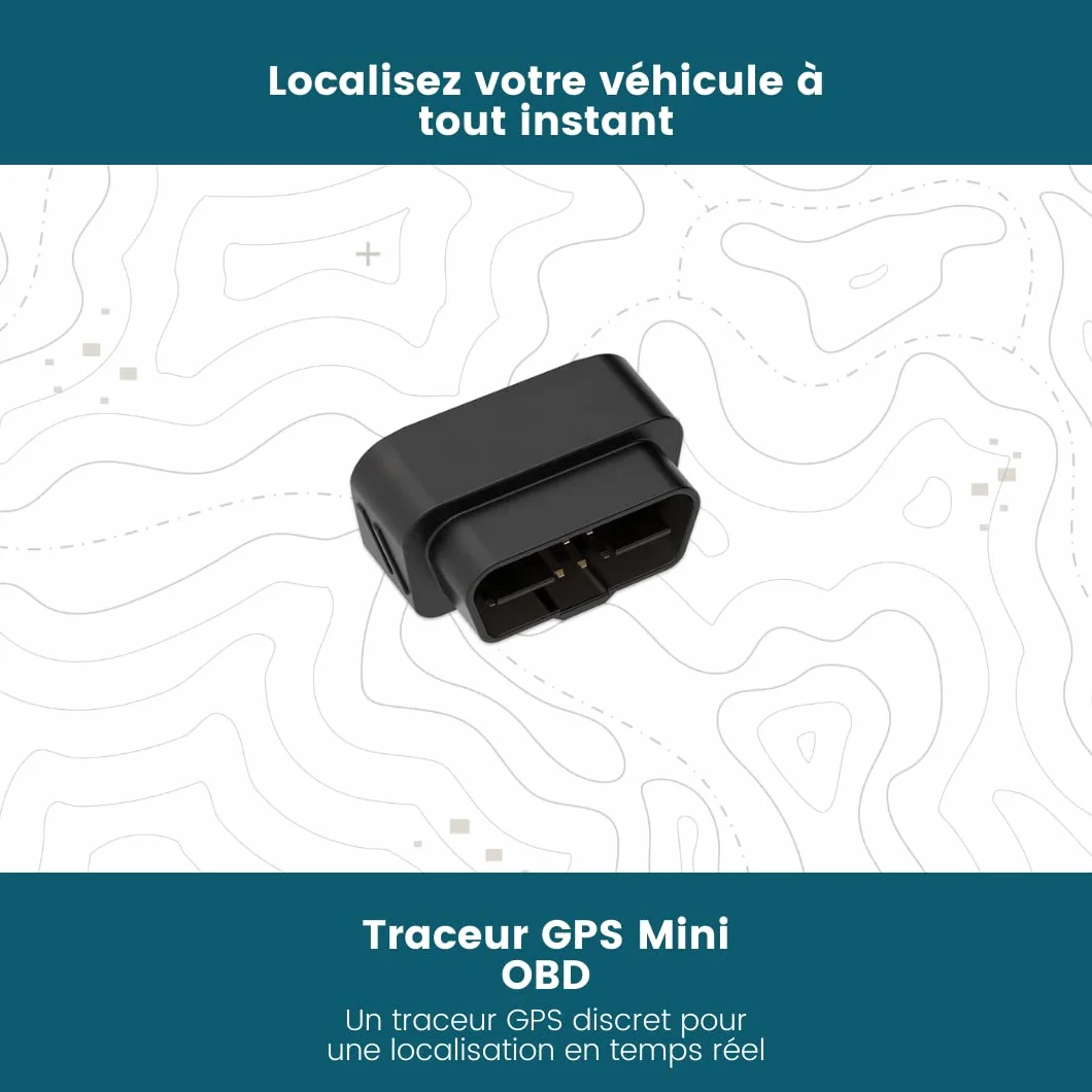 Samochodowy tracker GPS, ciężarówka w czasie rzeczywistym - MiniOBD: 1 rok subskrypcji w zestawie - Alert antykradzieżowy - Geolokalizacja w czasie rzeczywistym - Dokładne pozycjonowanie