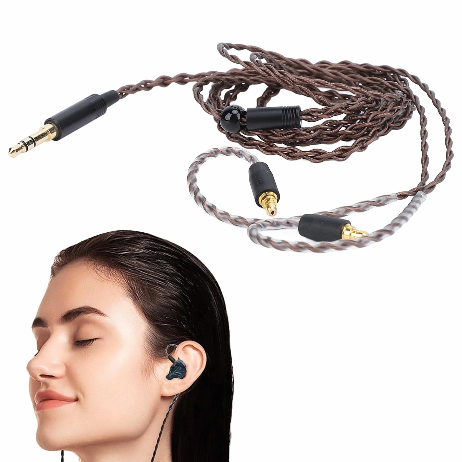Zapasowy Kabel Audio Upgrade Przewód Słuchawkowy do for IE100 Pro IE400 Pro IE500 Pro, Wtyczka 3,5 Mm, Kabel Zamienny 1,2 M